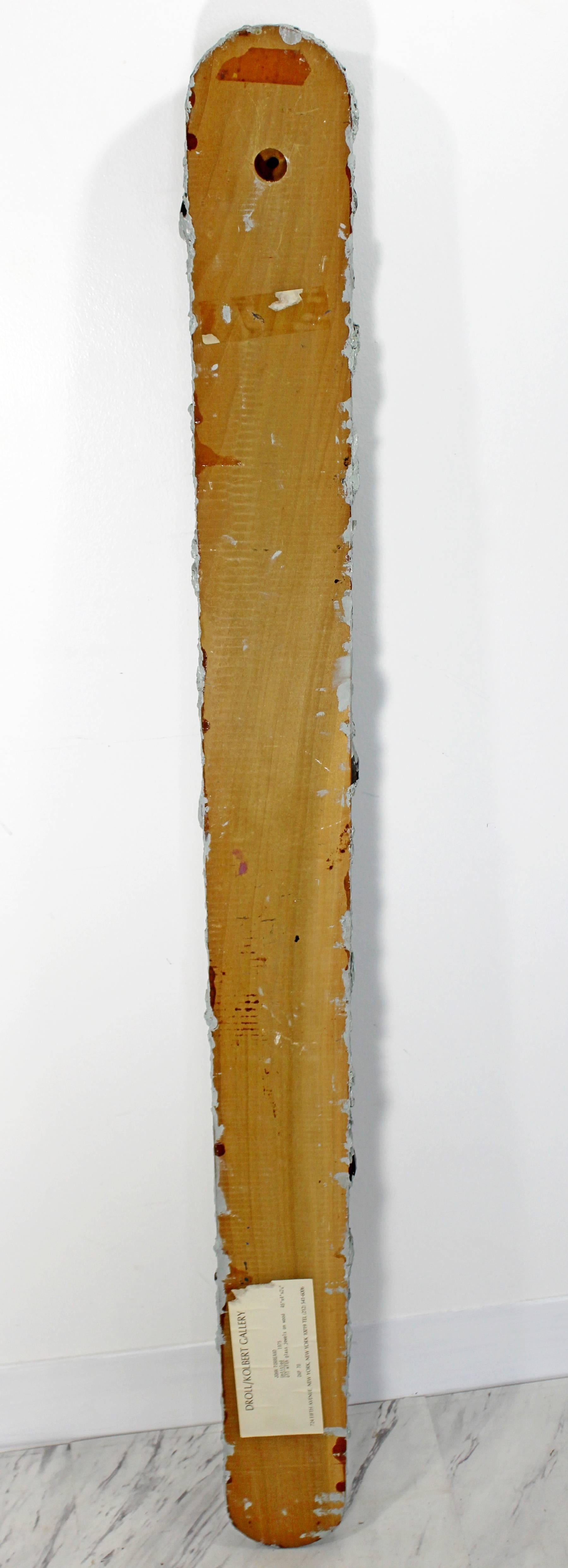 Mid-Century Modern John Torreano Oil, Jewels on Wood Hanging Sculpture, 1975 2