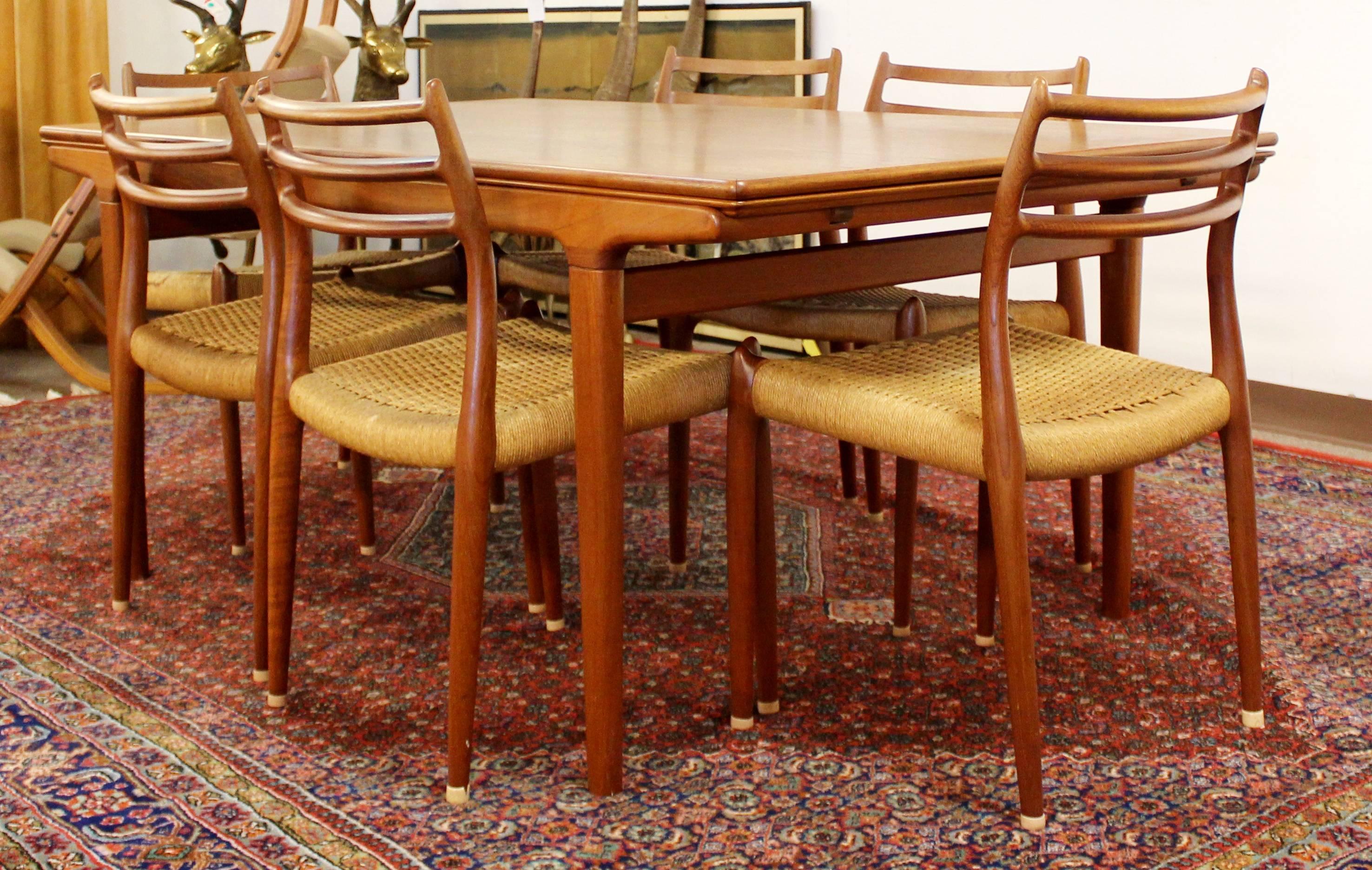 mid century modern expandable dining table