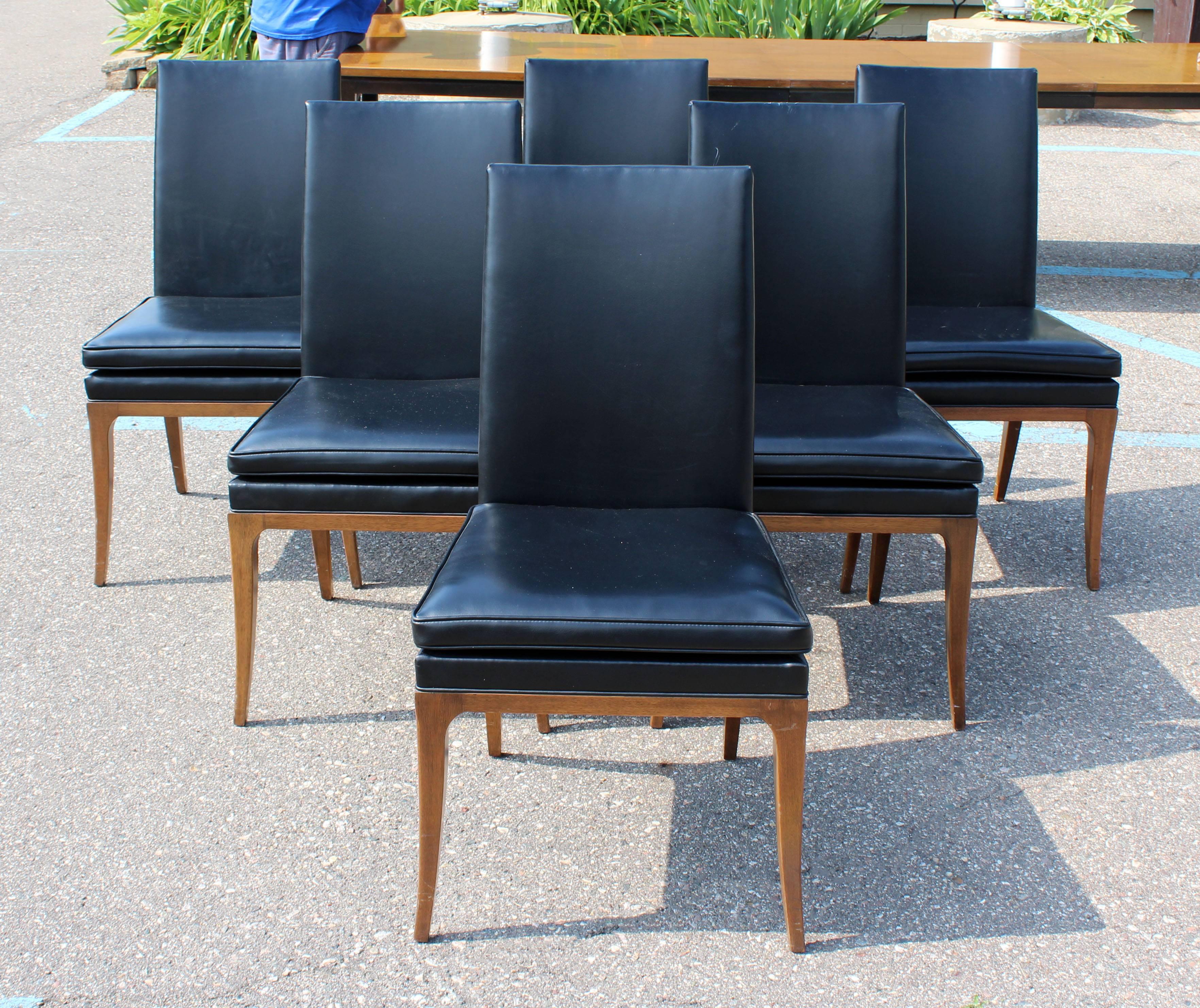 Mid-Century Modern Harvey Probber Dining Set Mahogany Walnut Table & Six Chairs 4