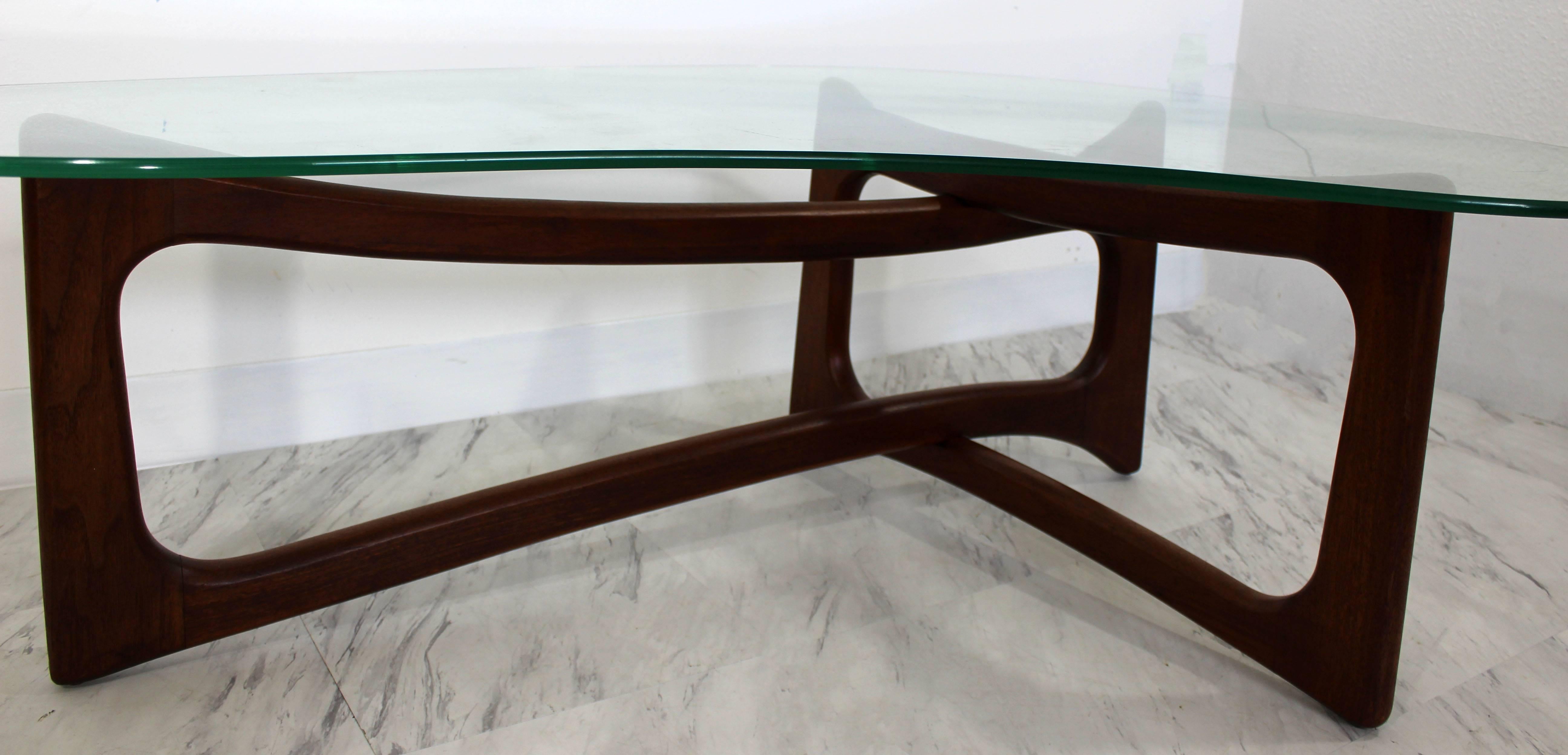Mid-Century Modern Pair of Pearsall Walnut Boomerang Kidney Coffee and End Table 5