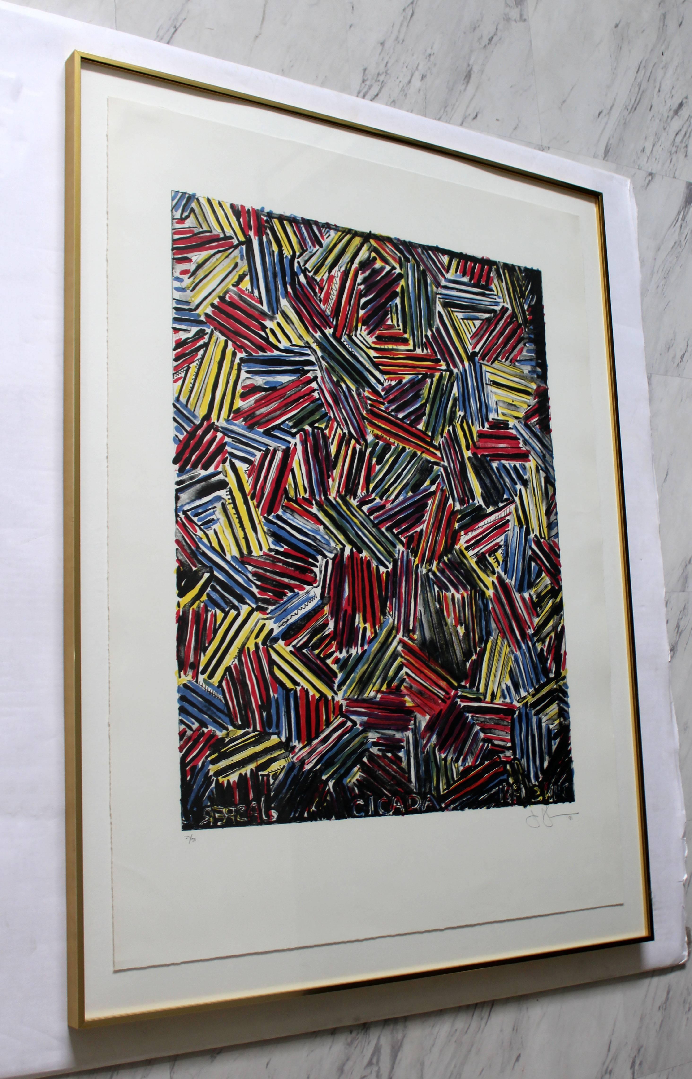 For your consideration is a color lithograph of Jasper Johns' 