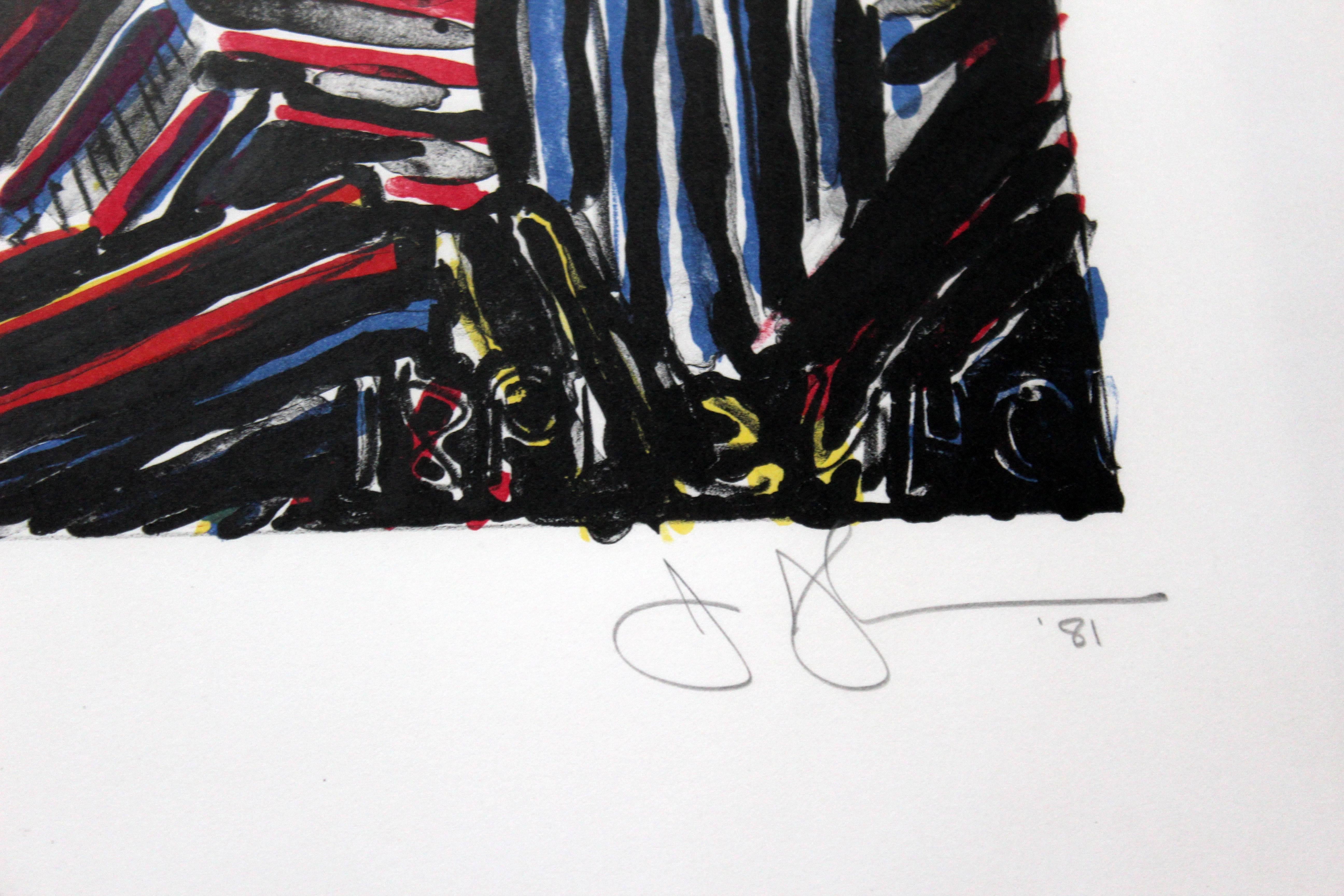 Contemporary Cicada 1981 by Jasper Johns Color Lithograph Signed Numbered 39/58 1