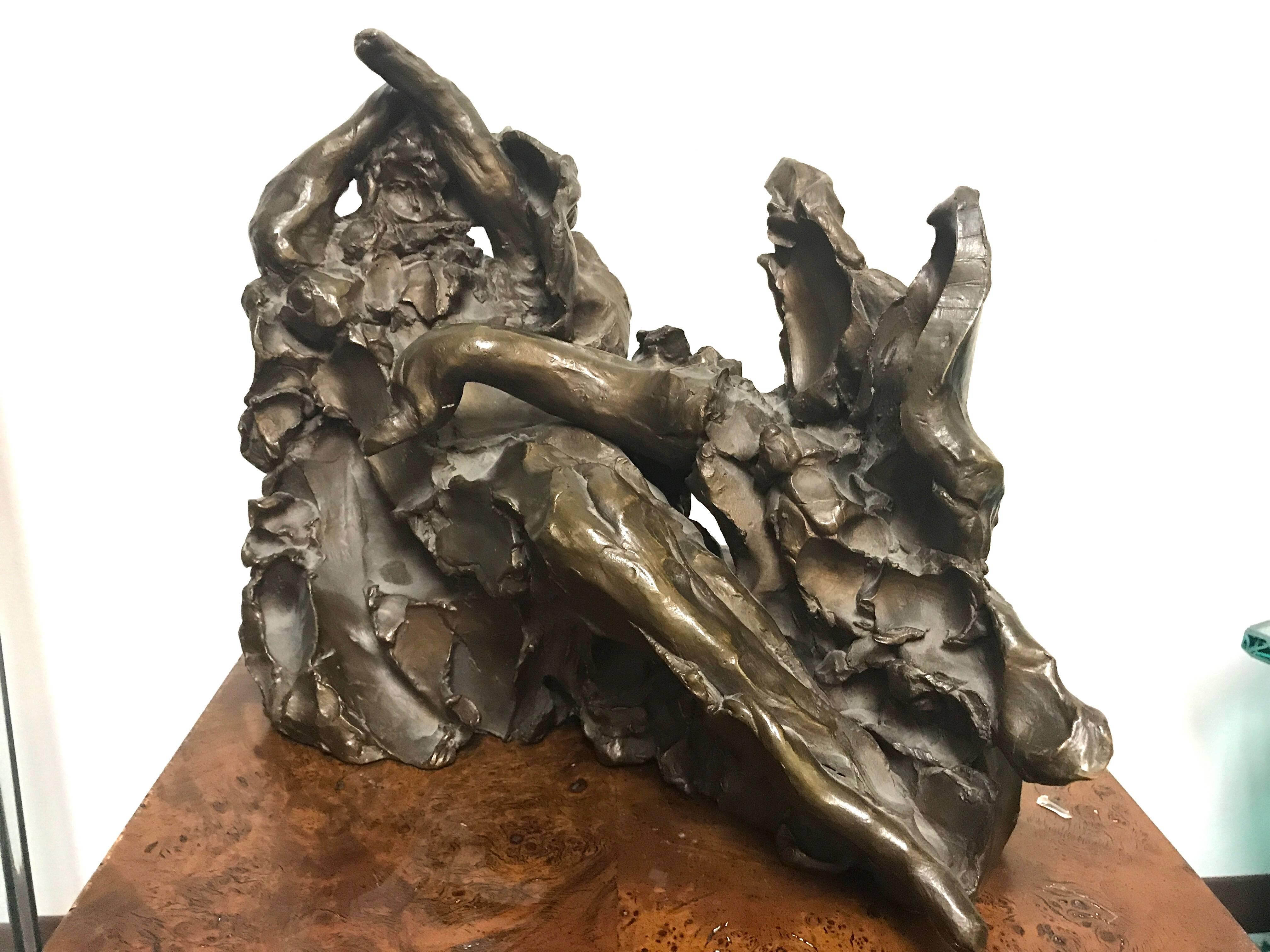 For your consideration is a bronze sculpture 