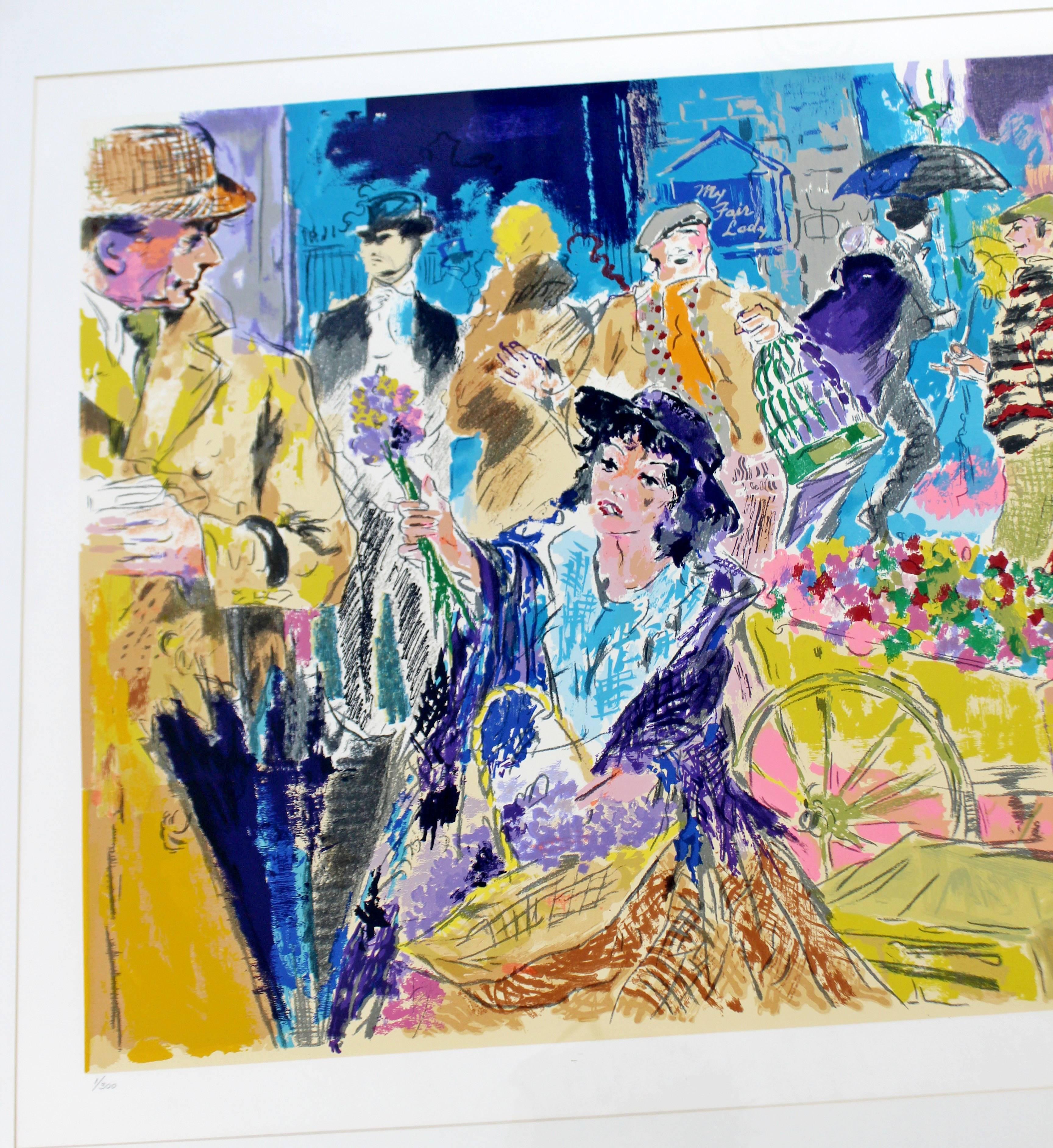 Late 20th Century Mid-Century Modern Leroy Neiman Litho Signed Numbered 1/300 My Fair Lady Framed