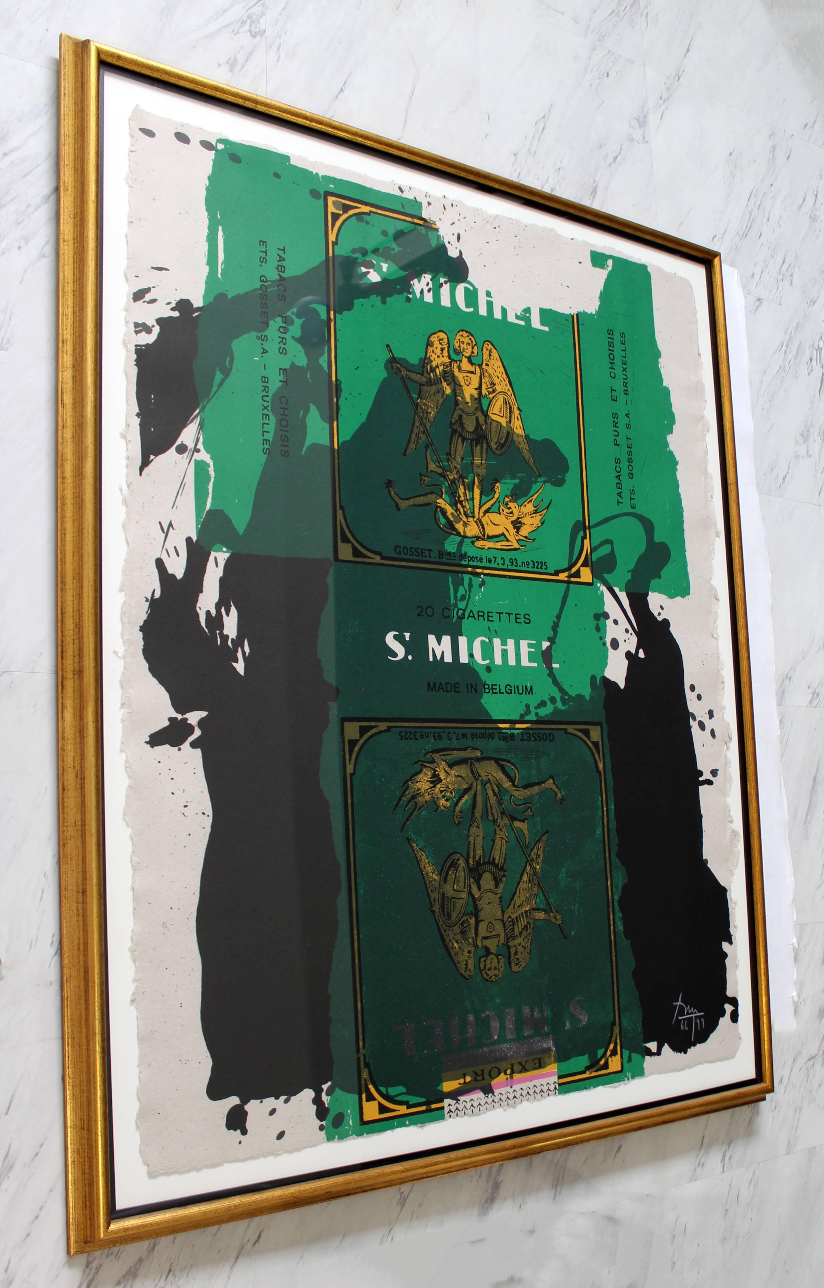 Mid-Century Modern St Michael III Lithograph Screenprint Robert Motherwell Framed Signed Numbered