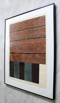 Contemporary Standing II Color Woodcut by Sean Scully Signed Numbered 1986 14/35