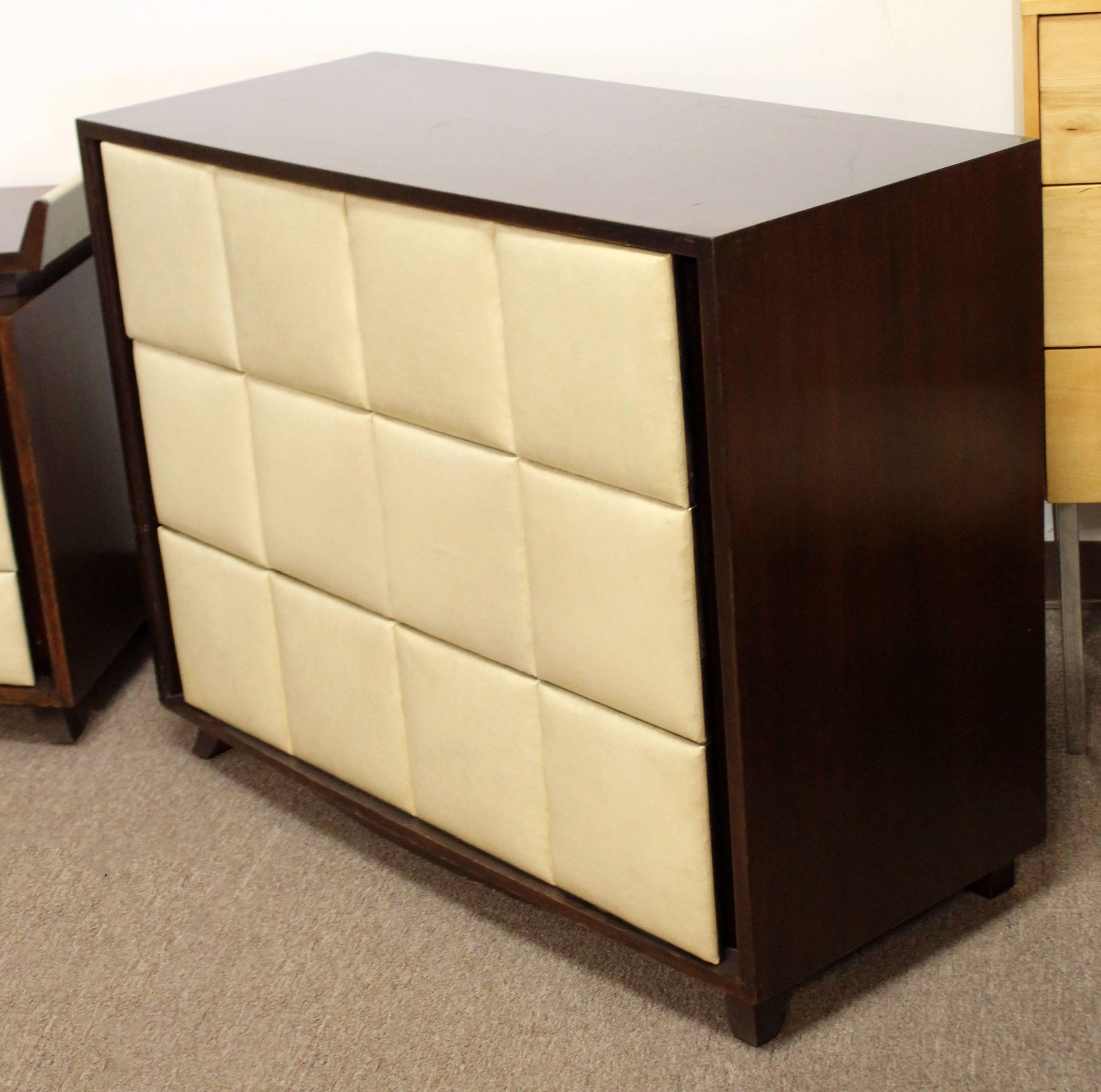 Art Deco Gilbert Rohde for Herman Miller Pair of Dressers Mahogany Cream, 1930s In Good Condition In Keego Harbor, MI