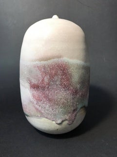 Contemporary Toshiko Takaezu Ceramic Art Sculpture Moon Pot with Rattle