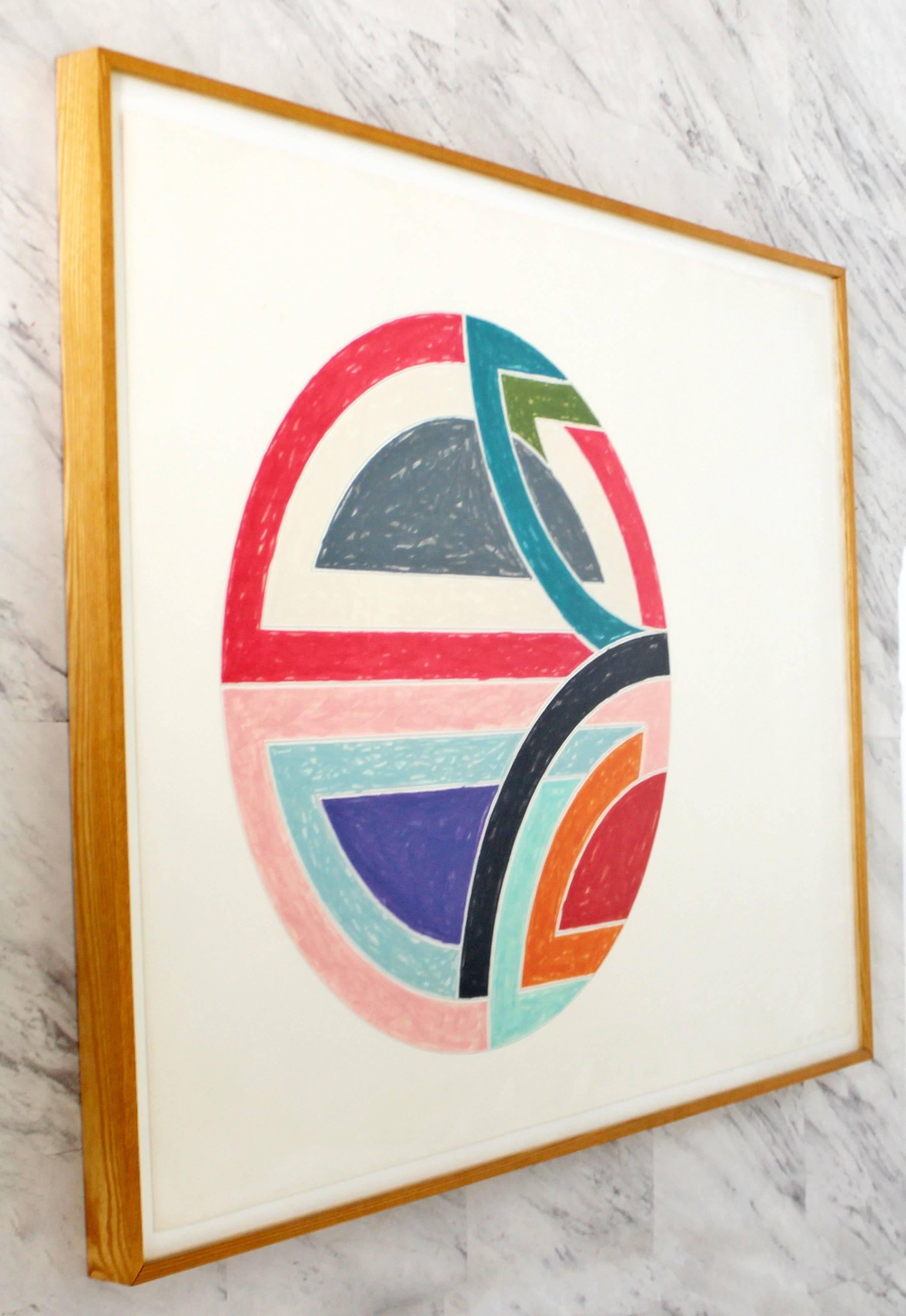 For your consideration is a gorgeous, framed lithograph of Frank Stella's 