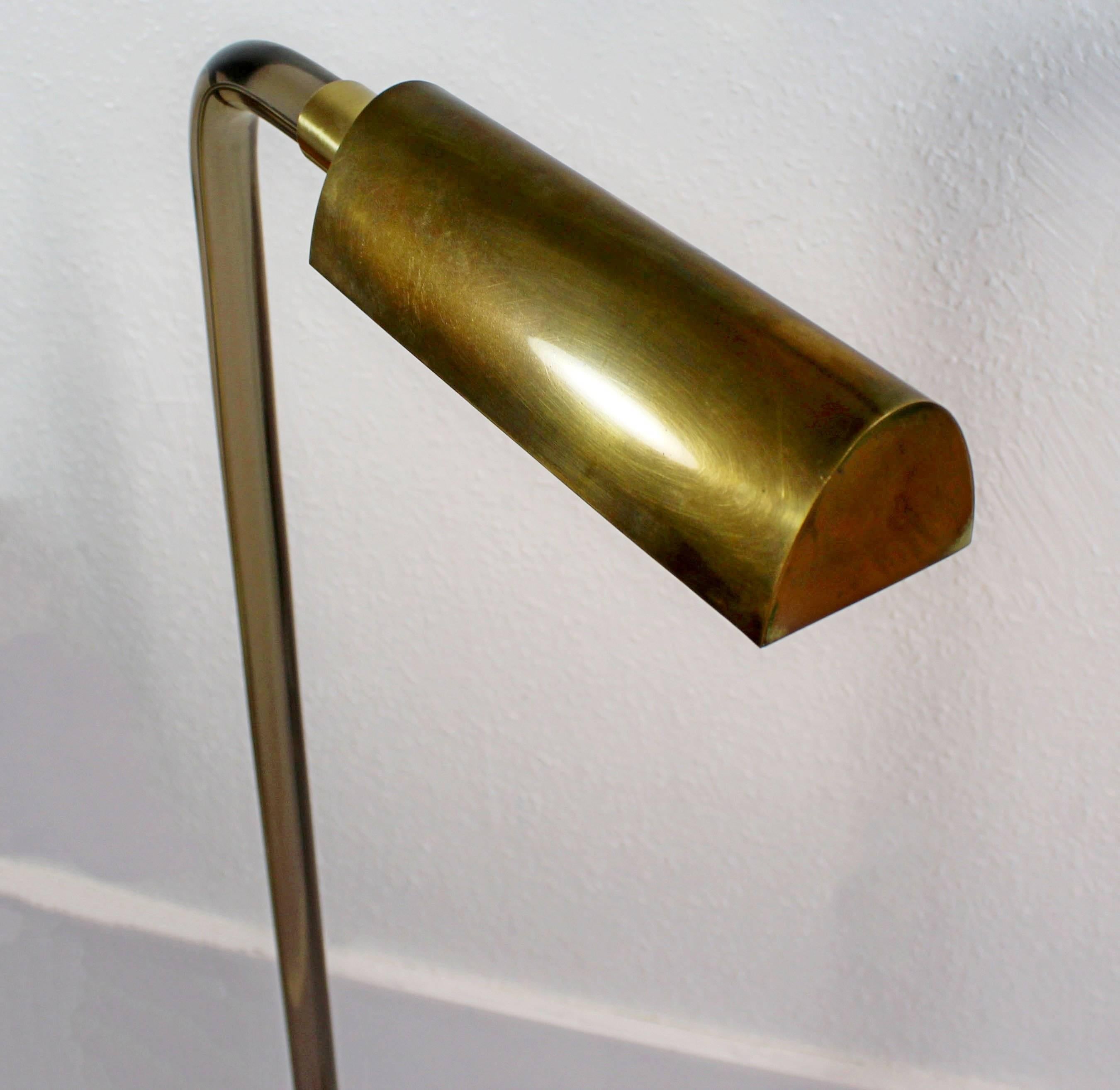 Mid-Century Modern Peter Hamburger for Kovacs Smoked Lucite Brass Floor Lamp 2