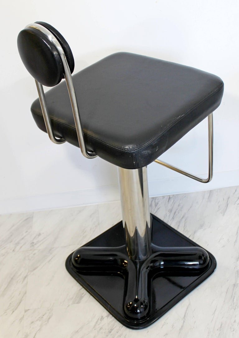 MidCentury Modern Pair of Bar Stools by Joe Colombo Birillo Chrome