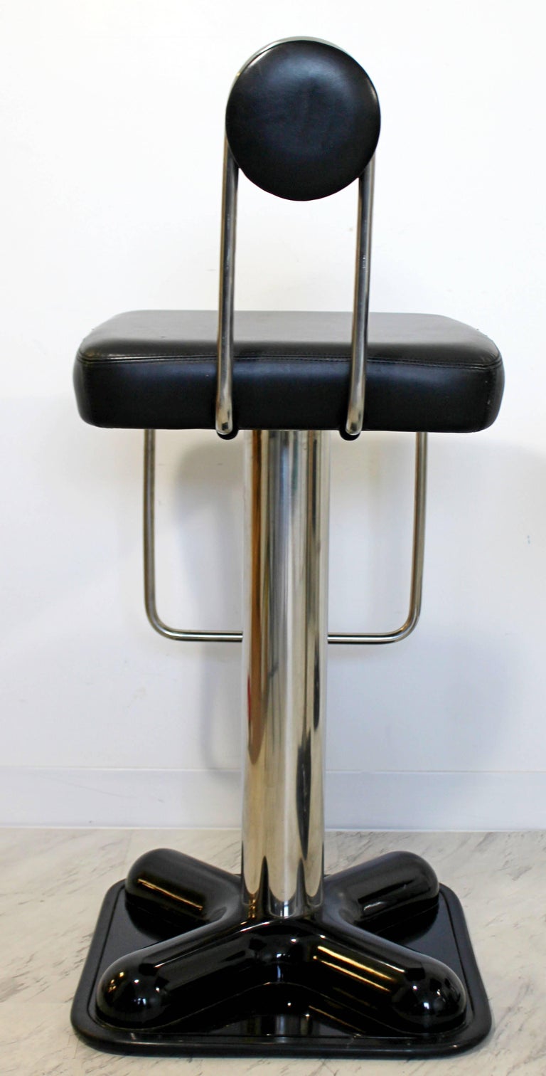 MidCentury Modern Pair of Bar Stools by Joe Colombo Birillo Chrome