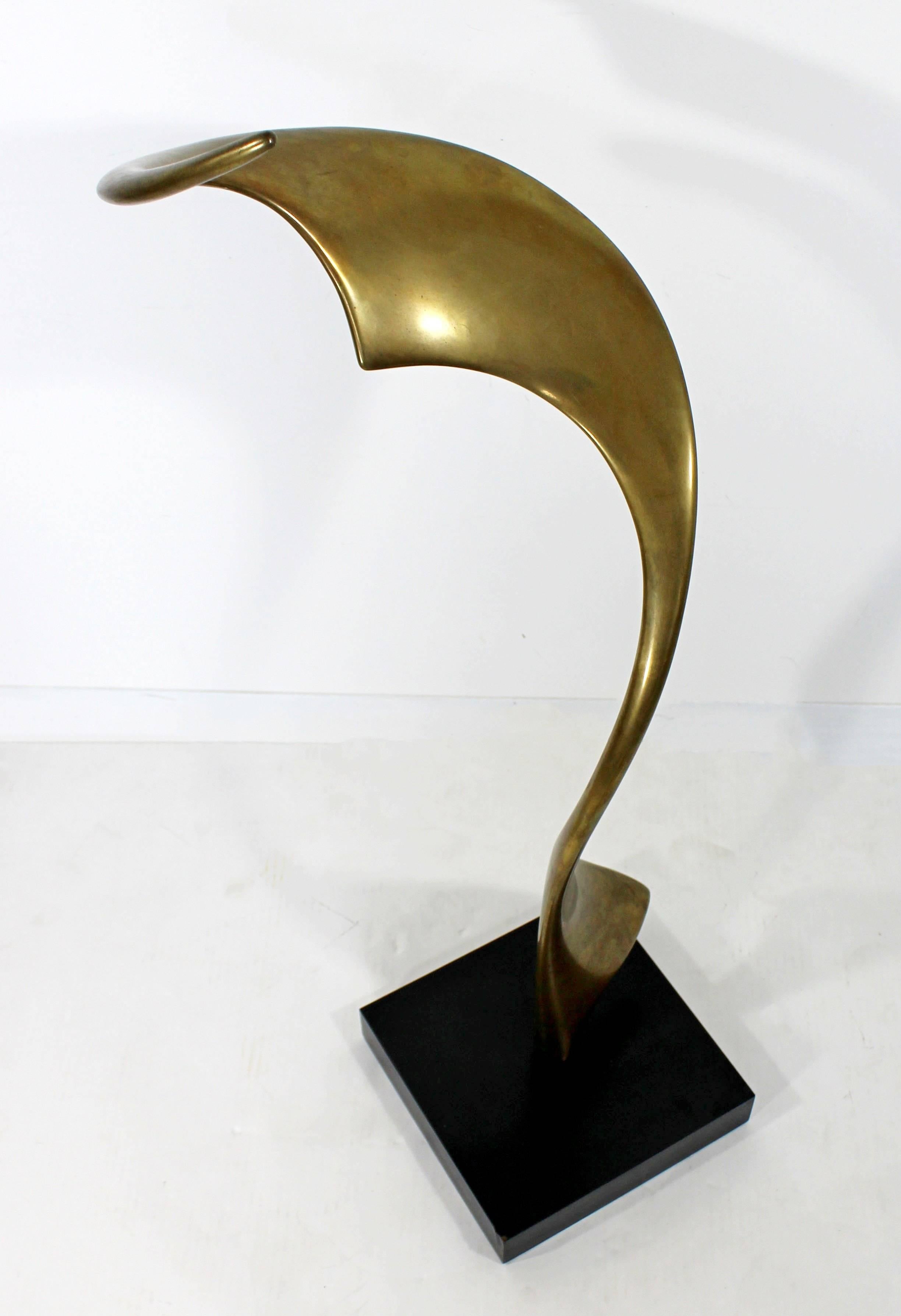 American Mid-Century Modern Large Bronze Abstract Table Sculpture by Louis Pearson Signed