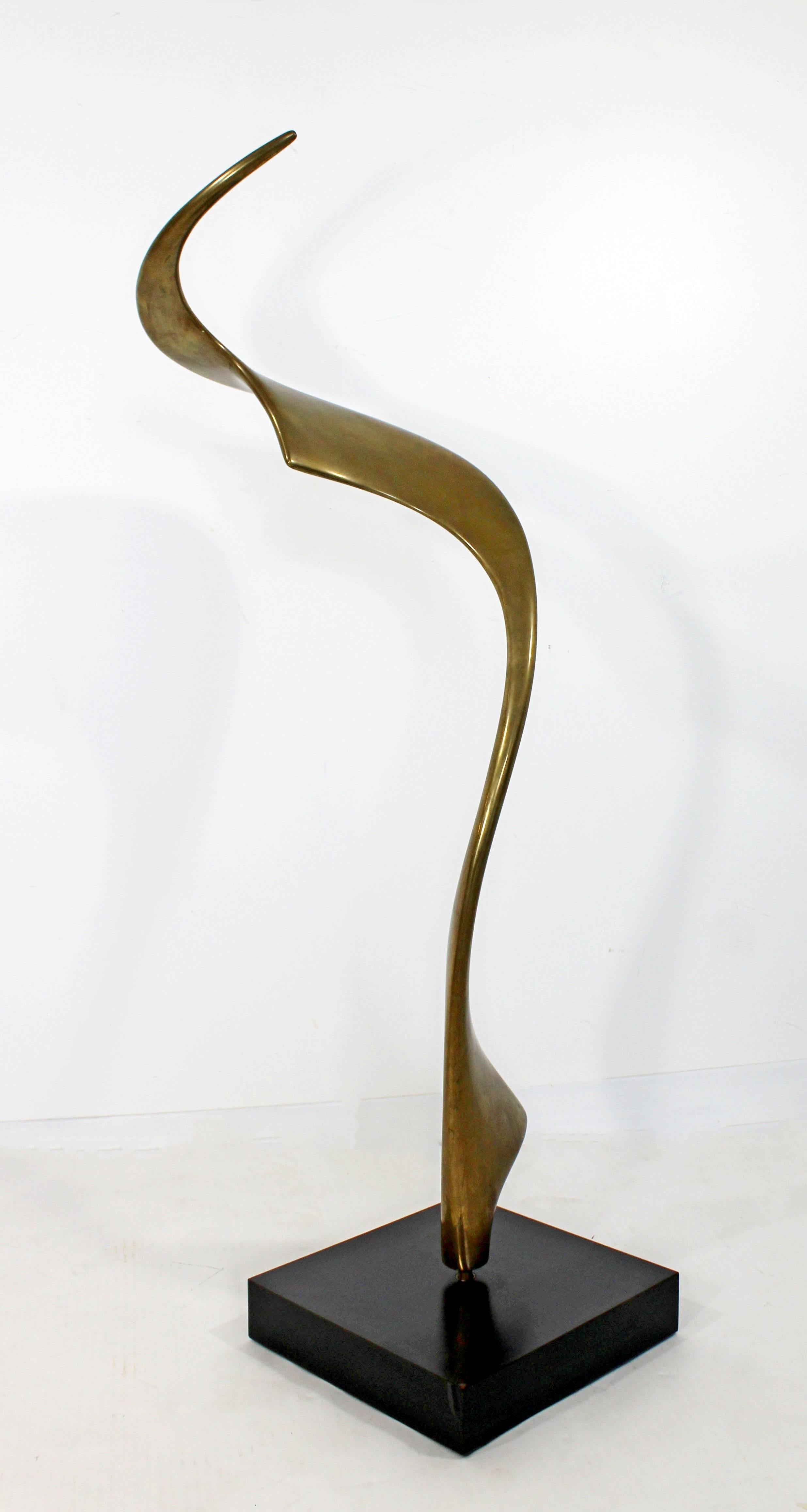 Mid-Century Modern Large Bronze Abstract Table Sculpture by Louis Pearson Signed In Good Condition In Keego Harbor, MI