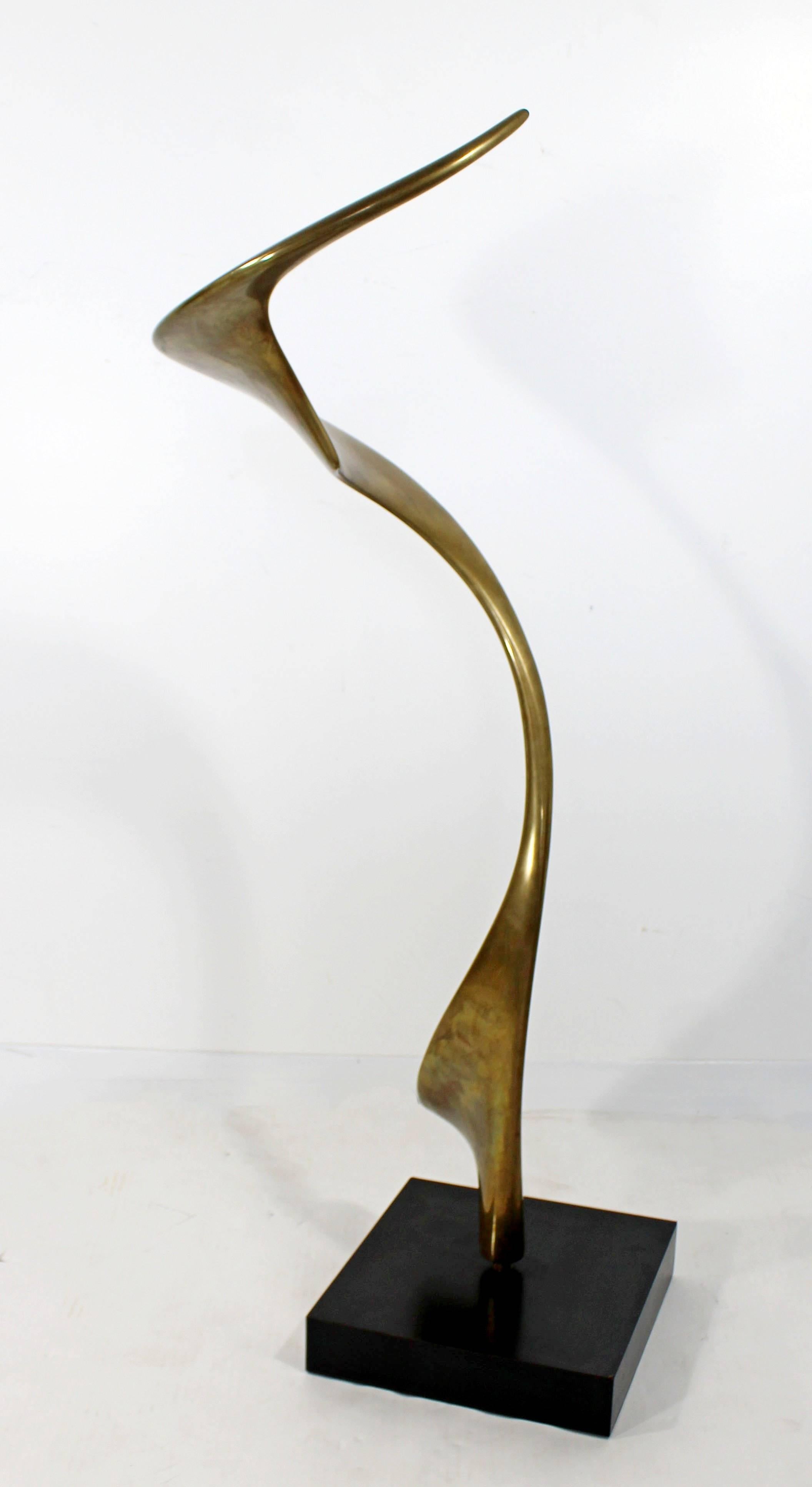 Late 20th Century Mid-Century Modern Large Bronze Abstract Table Sculpture by Louis Pearson Signed
