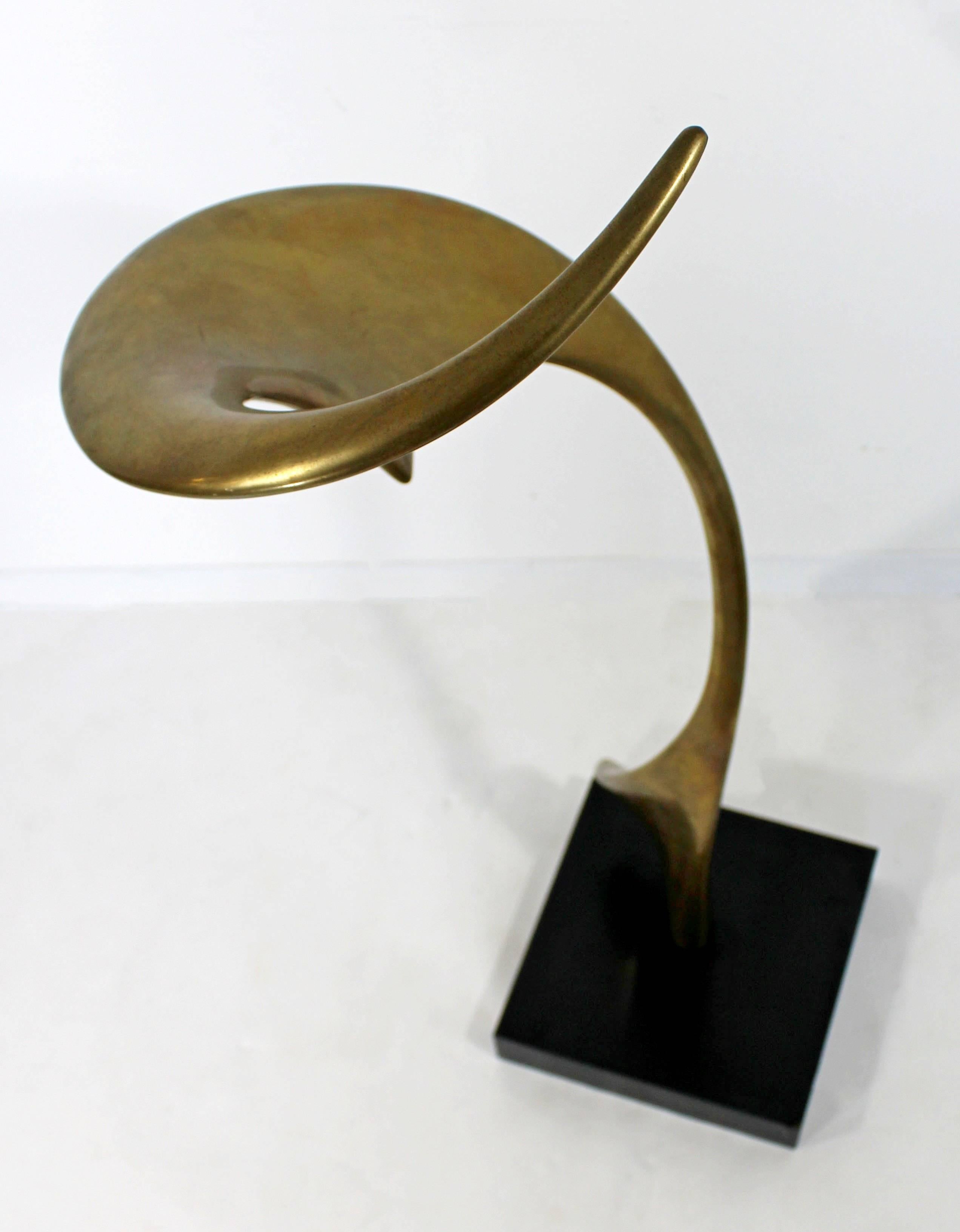 Mid-Century Modern Large Bronze Abstract Table Sculpture by Louis Pearson Signed 1