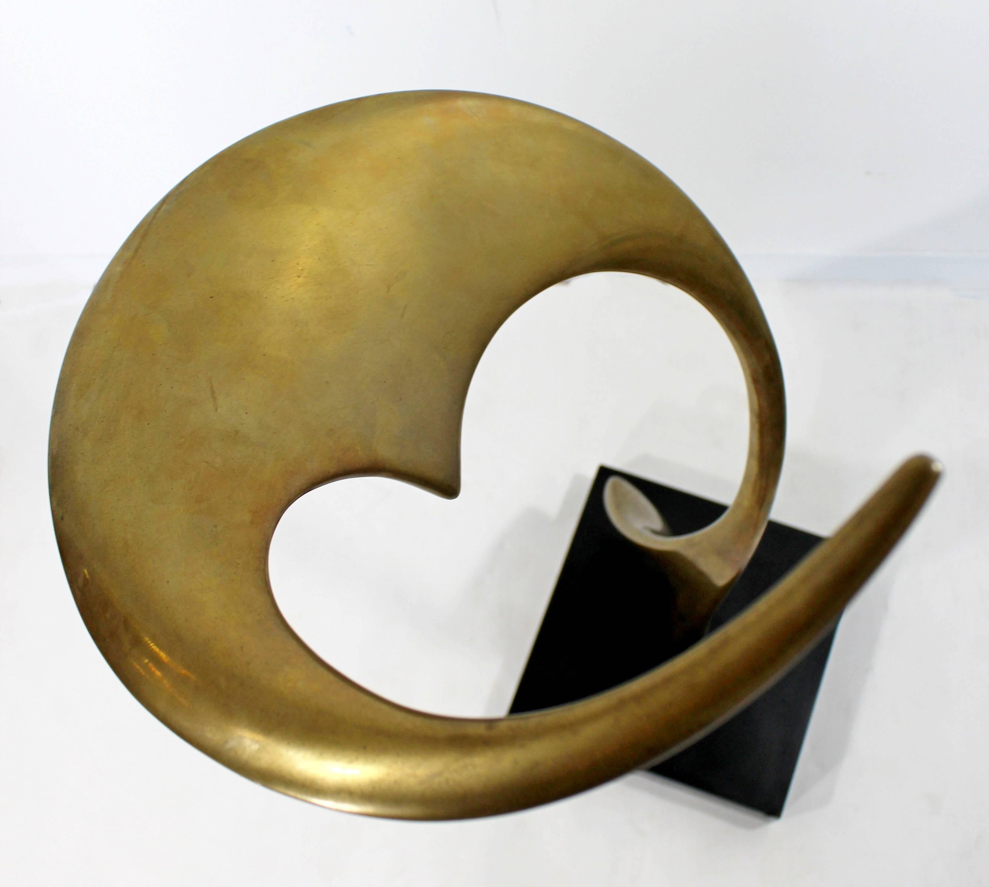 Mid-Century Modern Large Bronze Abstract Table Sculpture by Louis Pearson Signed 2