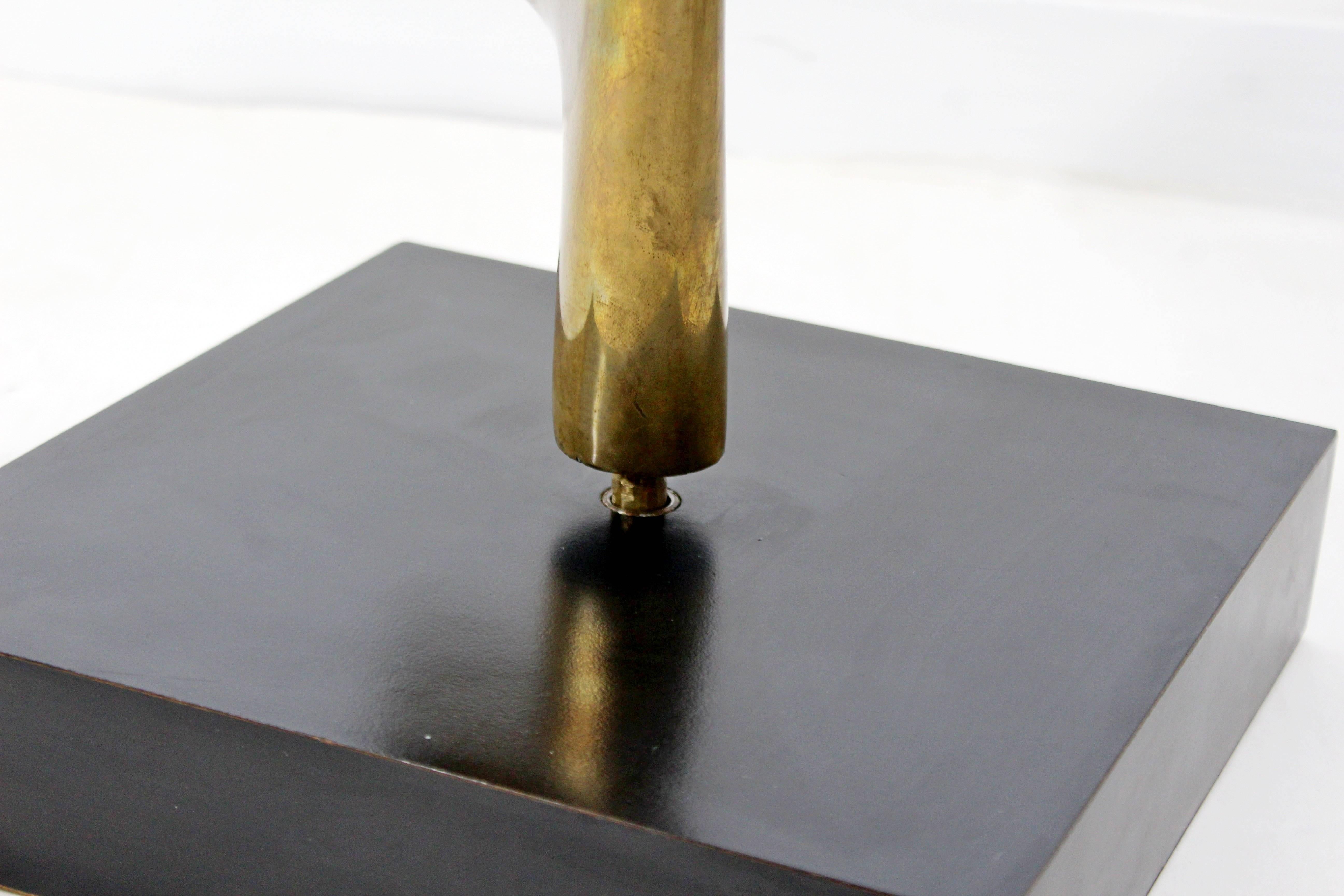 Mid-Century Modern Large Bronze Abstract Table Sculpture by Louis Pearson Signed 4