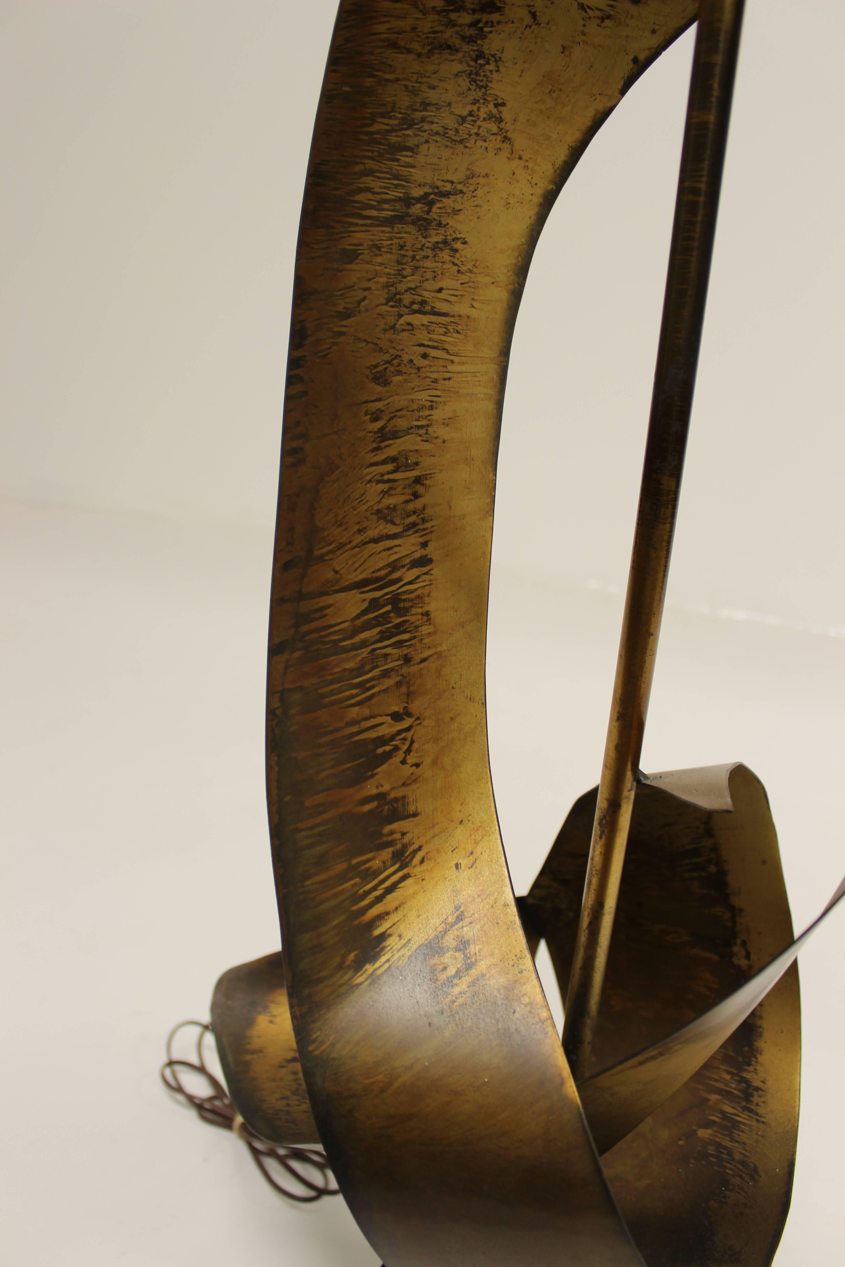 Mid-Century Modern Harry Balmer for Laurel Brutalist Ribbon Lamp 4