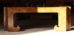 Mid-Century Modern Baker Burl Wood Asian Coffee Table Collector's Edition