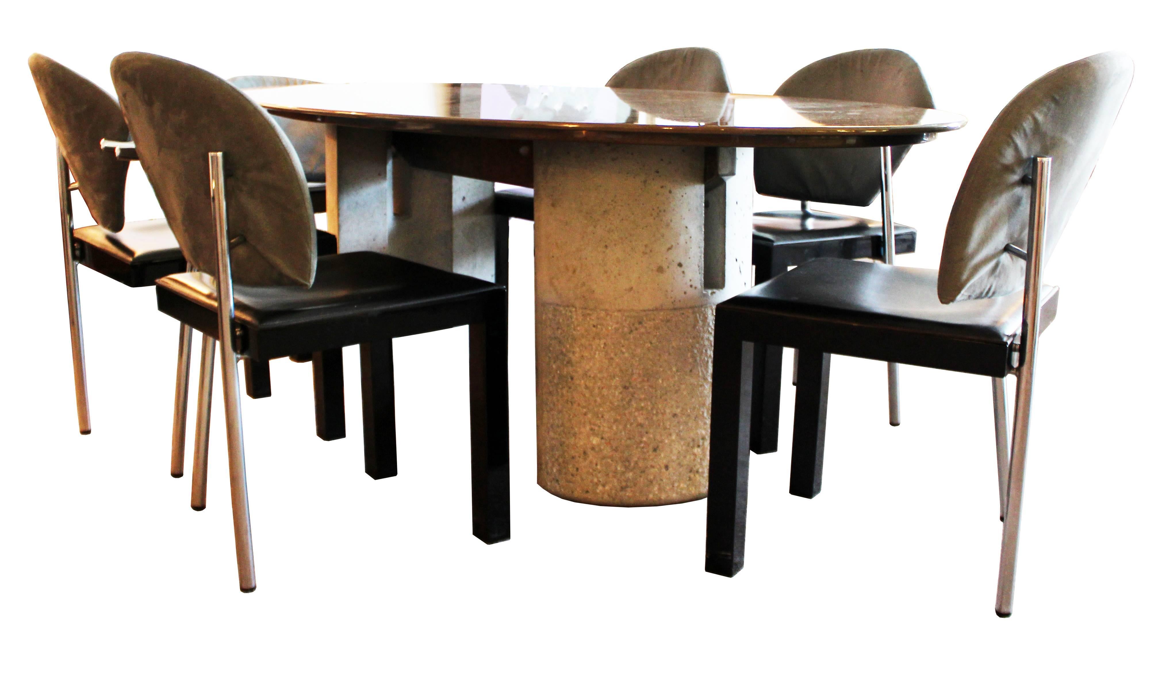 Rare Mid-Century Italian Modern Offredi for Saporiti Oval Burl Dining Table 4