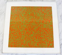 Framed Screenprint Lithograph Signed Numbered by Francois Morellet 40, 000 Canes