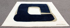 Mid-Century Modern Conrad Marca Relli Wool Hanging Tapestry Signed Fiber Art Rug