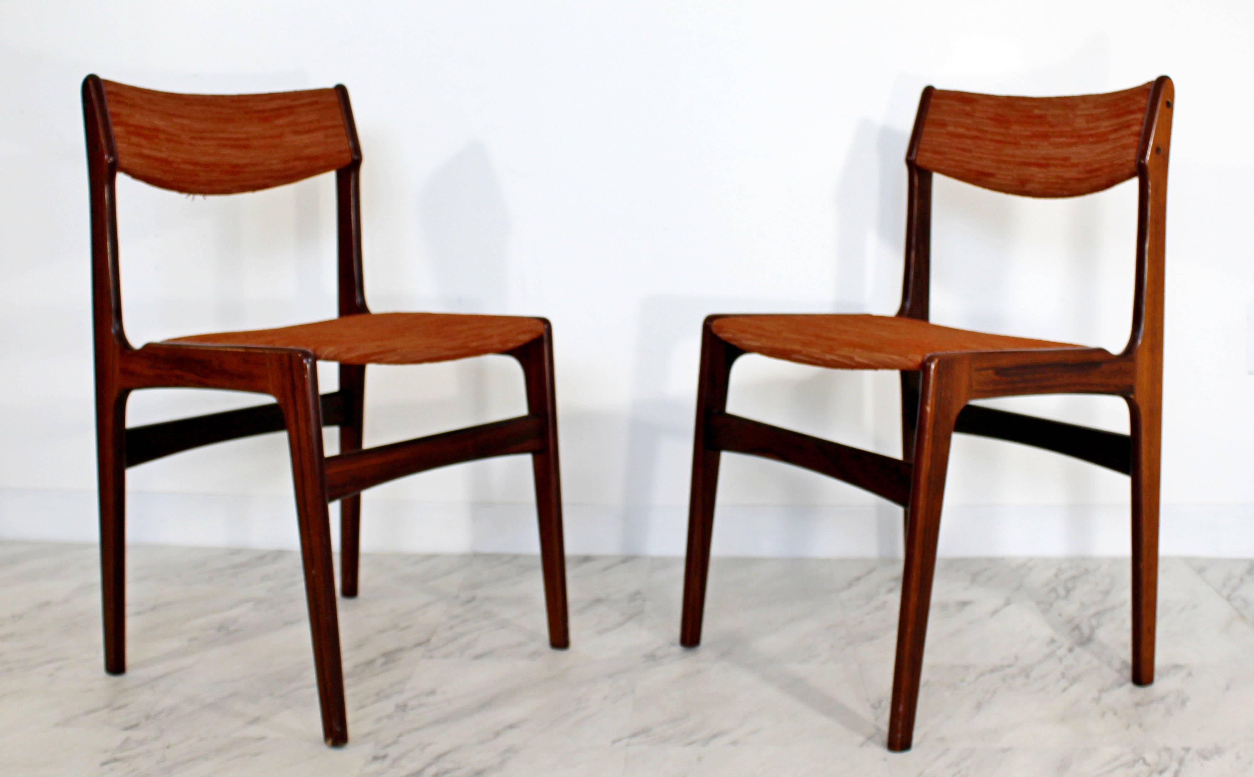 Mid-Century Modern Danish Rosewood Expandable Dining Table & Four Chairs, 1960s 4