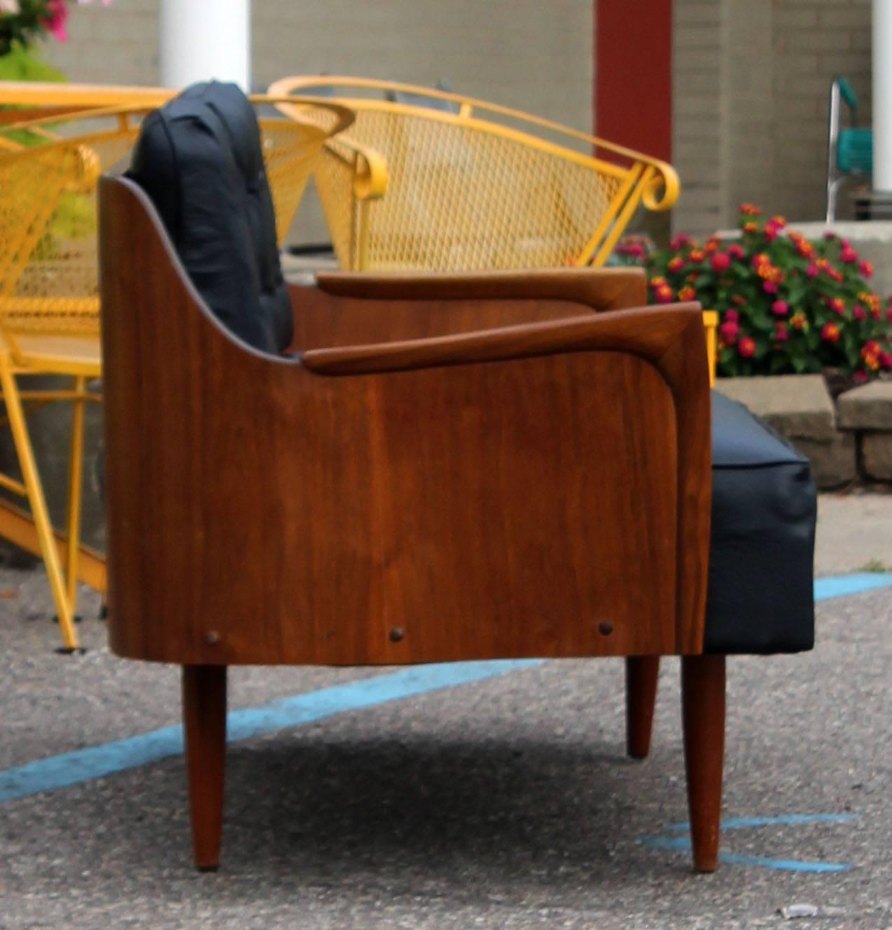 mid century vinyl couch