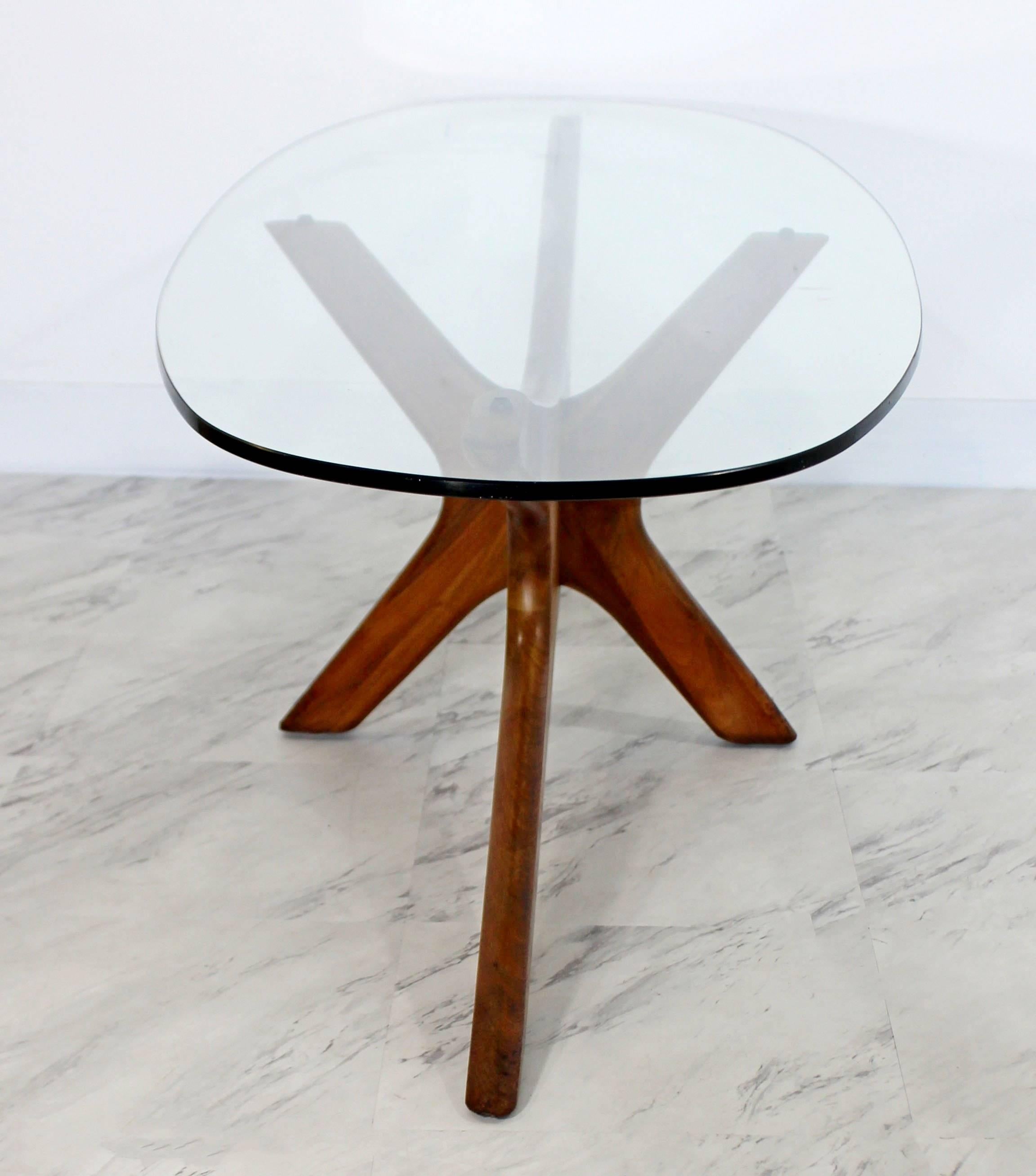 Mid-20th Century Mid-Century Modern Rare Adrian Pearsall Coffee Table, 1960s, Glass and Walnut
