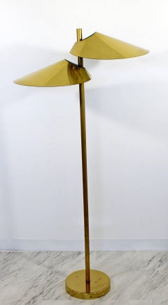 Mid-Century Modern Rare Jere Brass Lily Pad Petal Floor Lamp Signed Dated