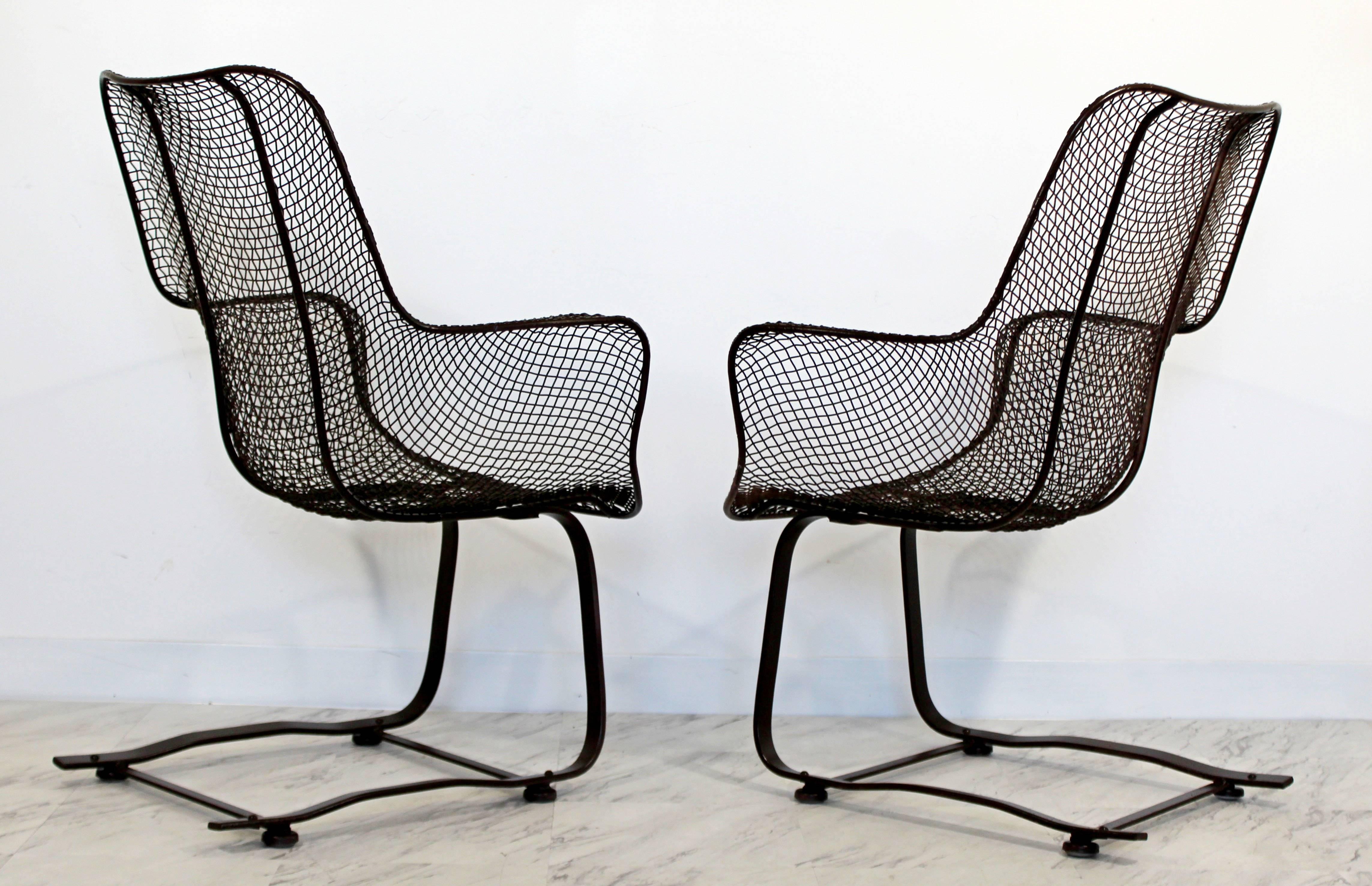 Late 20th Century Mid-Century Modern Woodard Sculptura Pair of Brown Outdoor Rocker Chairs, 1970s