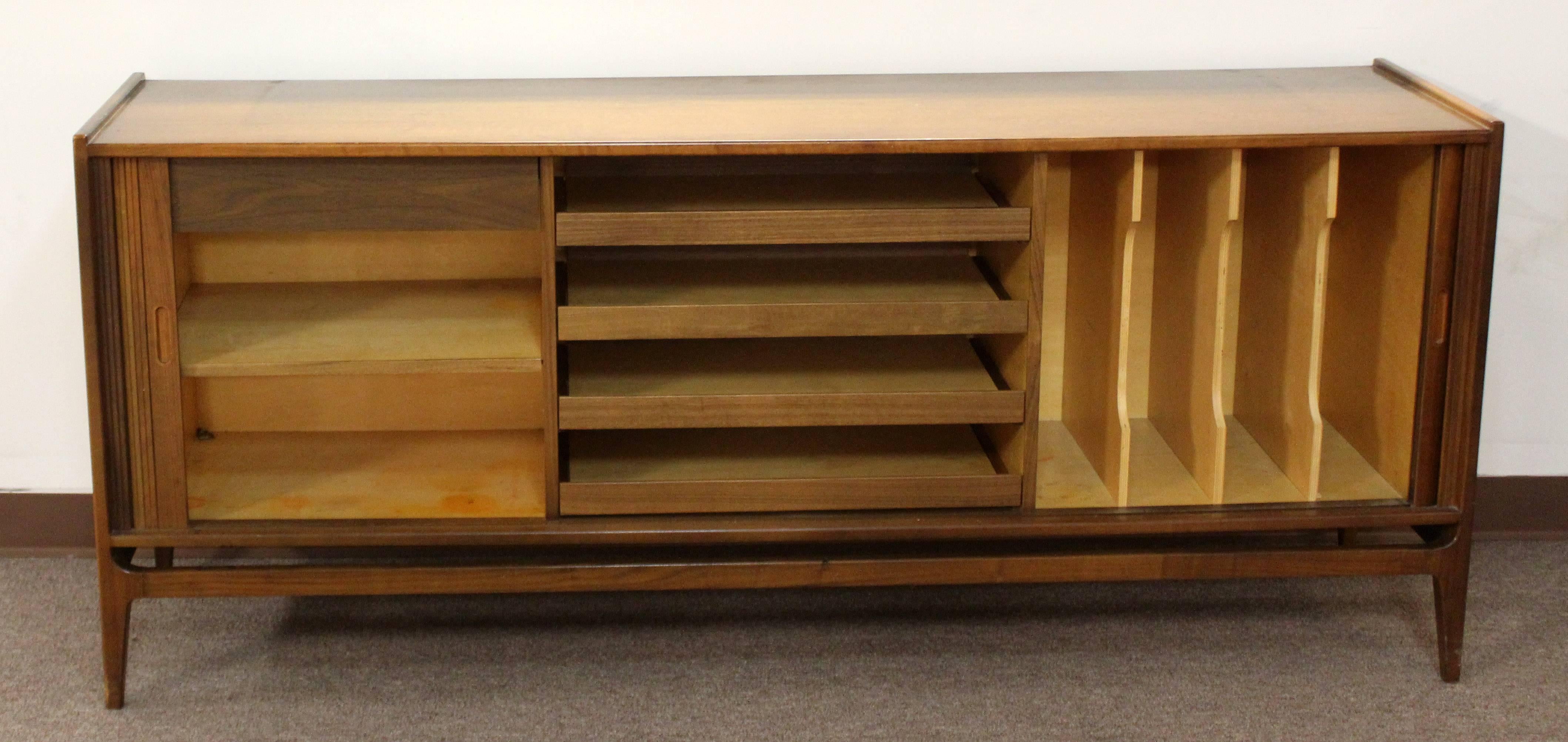 Mid-Century Modern Richard Thompson Tambour Door Credenza Glenn of California 1