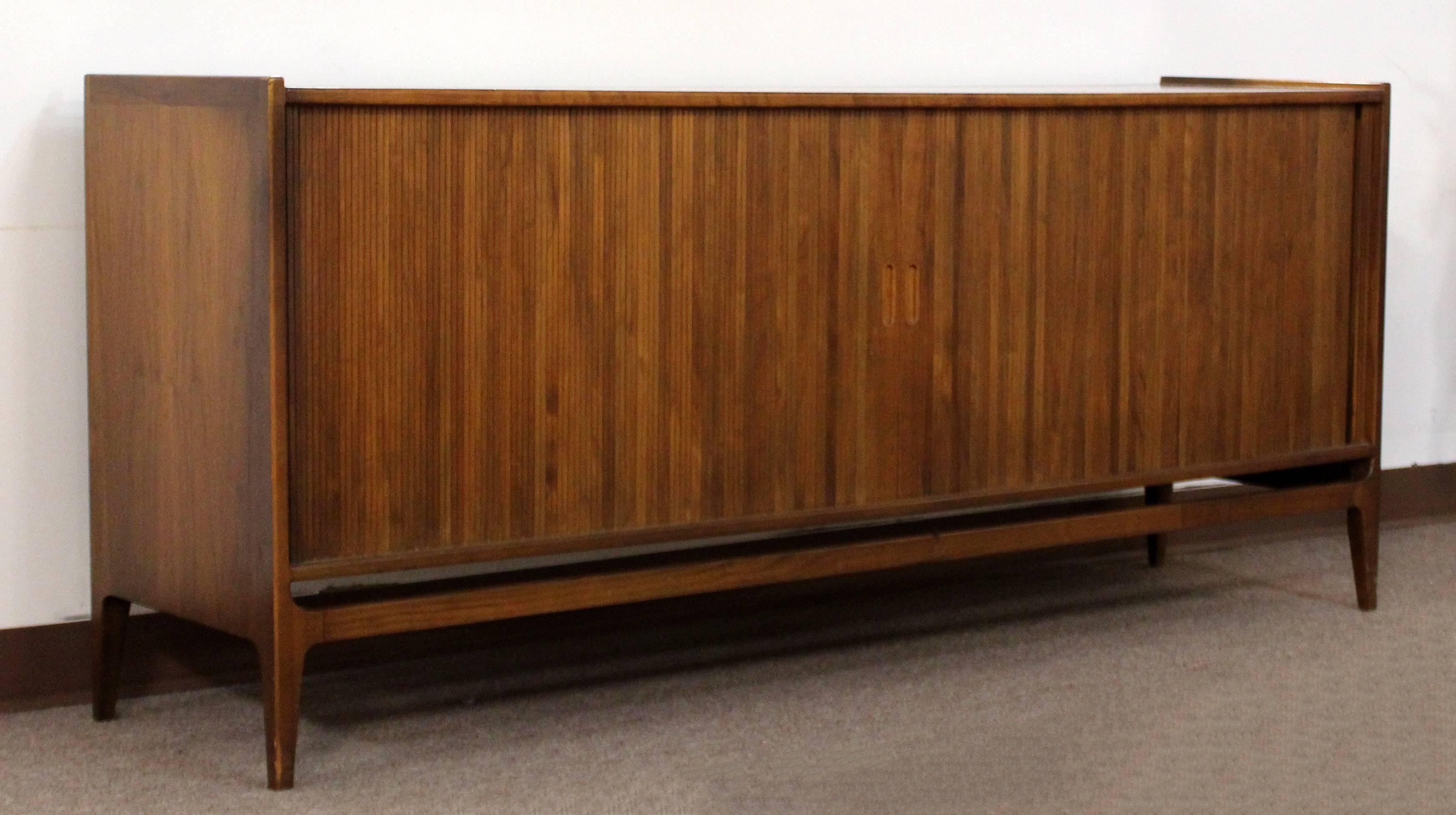 American Mid-Century Modern Richard Thompson Tambour Door Credenza Glenn of California