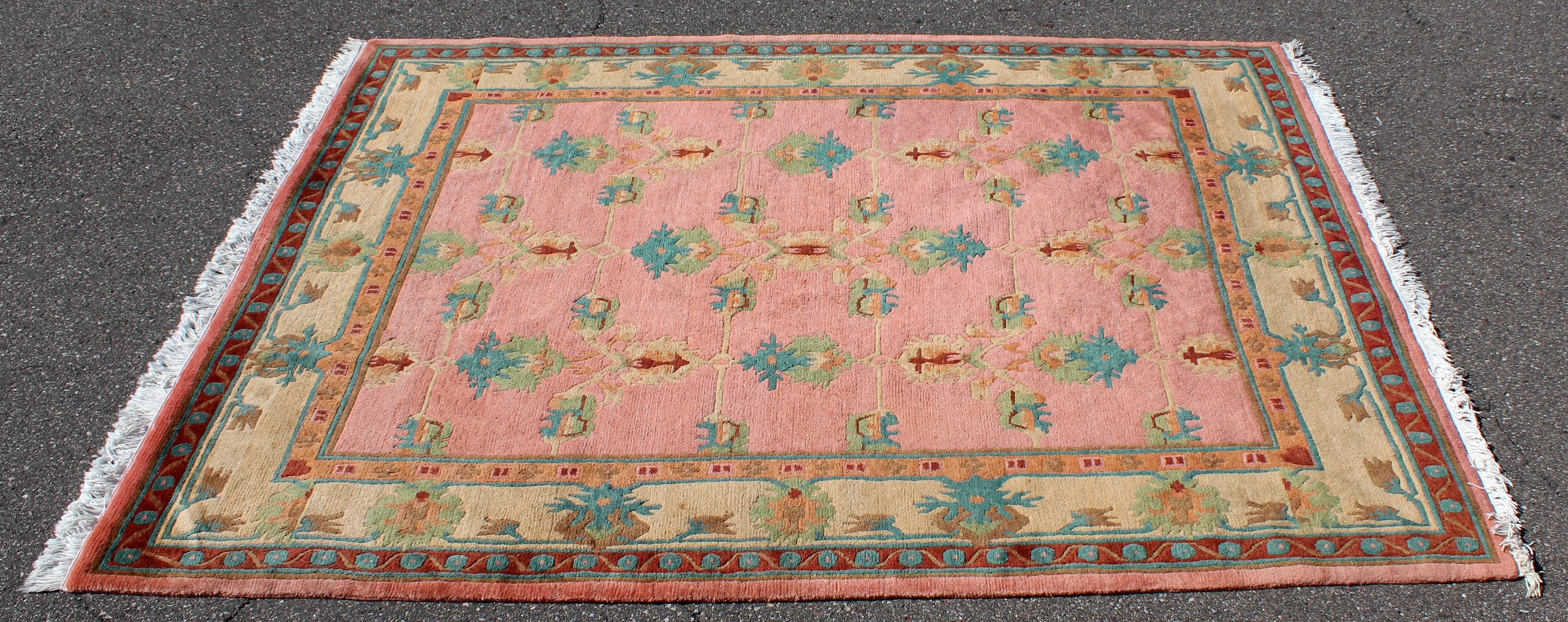 Nepalese Mid-Century Modern Large Tibetan Hand Knotted Tufenkian Rug Carpet