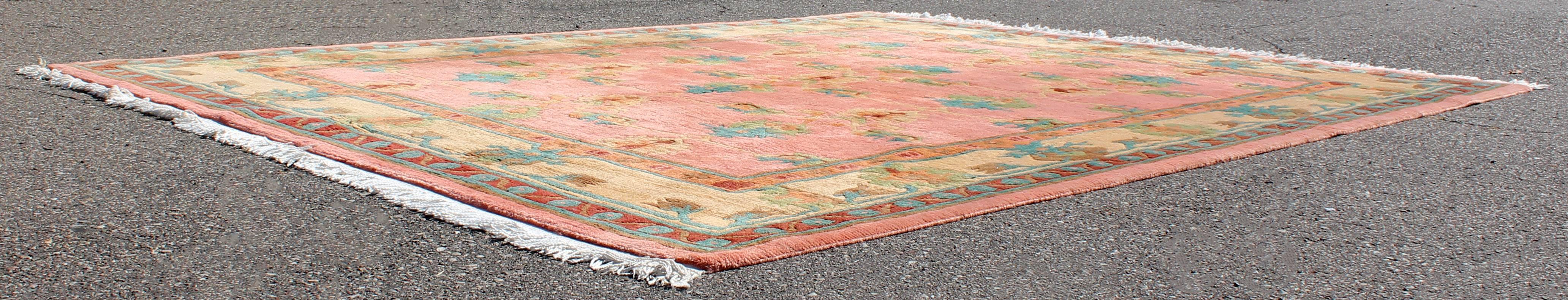 Mid-Century Modern Large Tibetan Hand Knotted Tufenkian Rug Carpet In Good Condition In Keego Harbor, MI