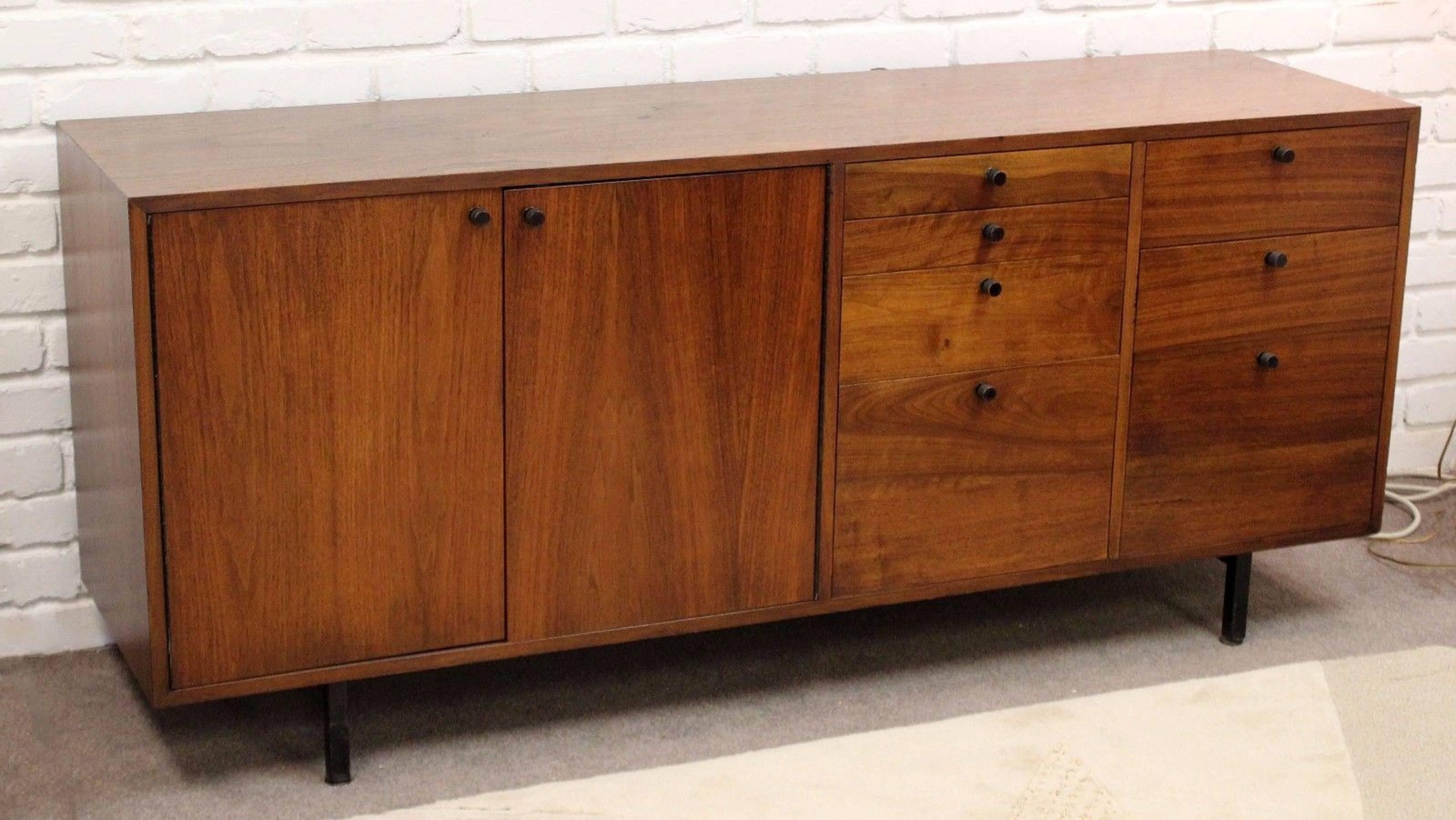 American Mid-Century Modern Ward Bennett for Lehigh Furniture Walnut Credenza, 1965
