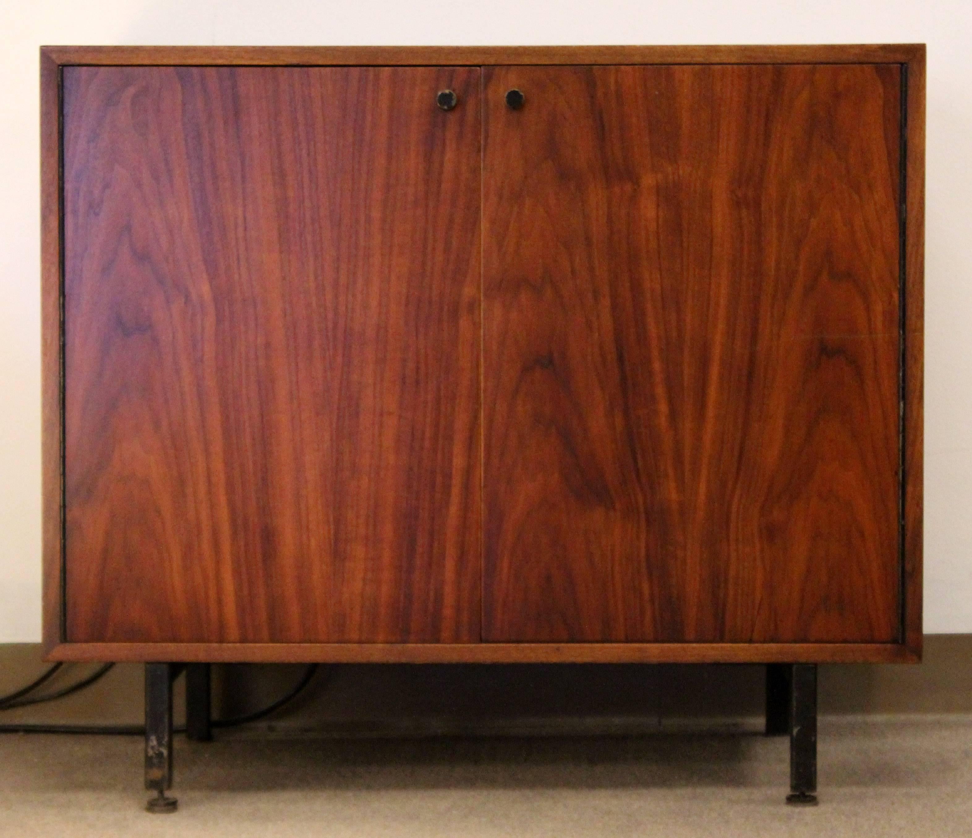 American Mid-Century Modern Ward Bennett for Lehigh Furniture Walnut Pair Credenzas 1965