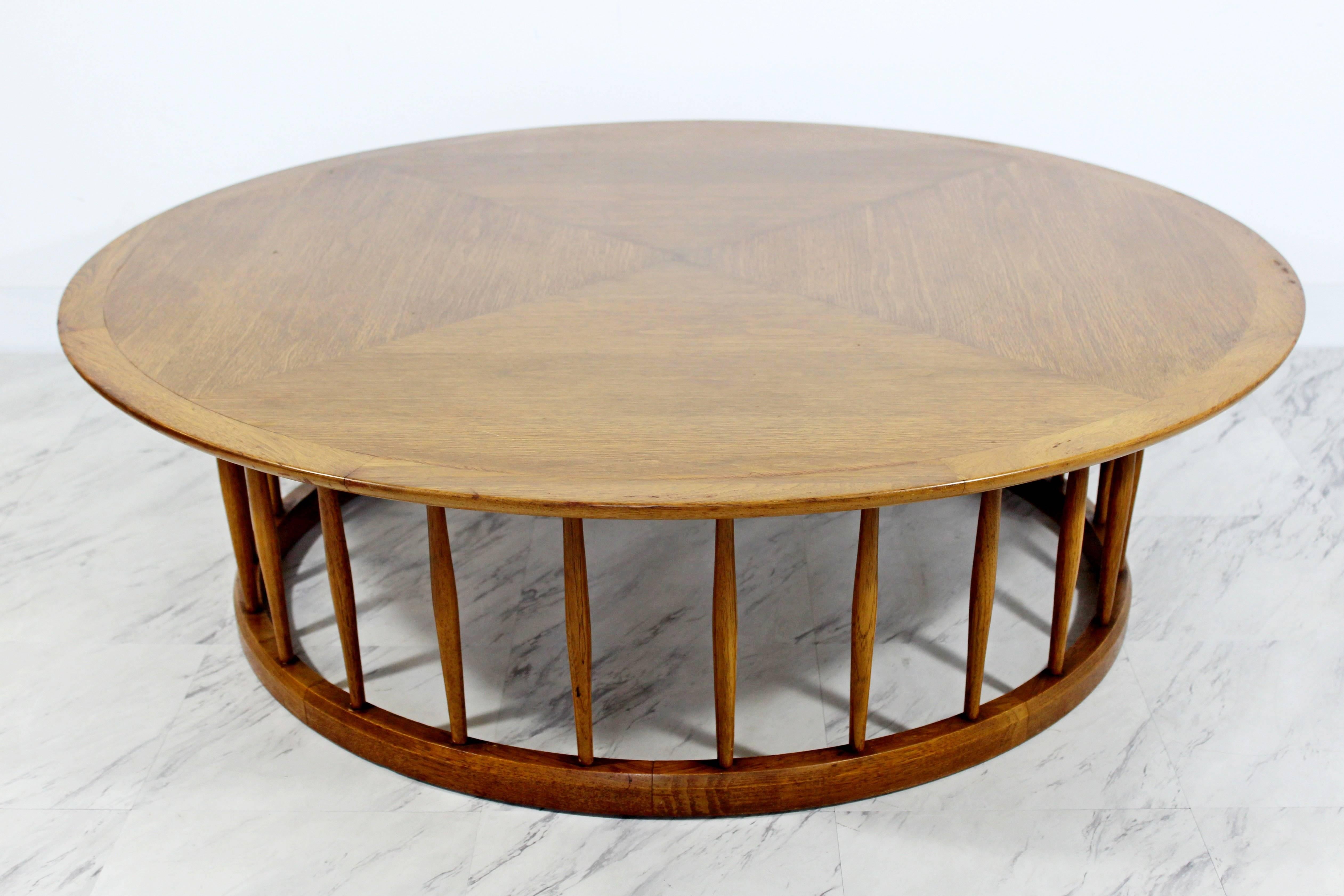 round spindle coffee table