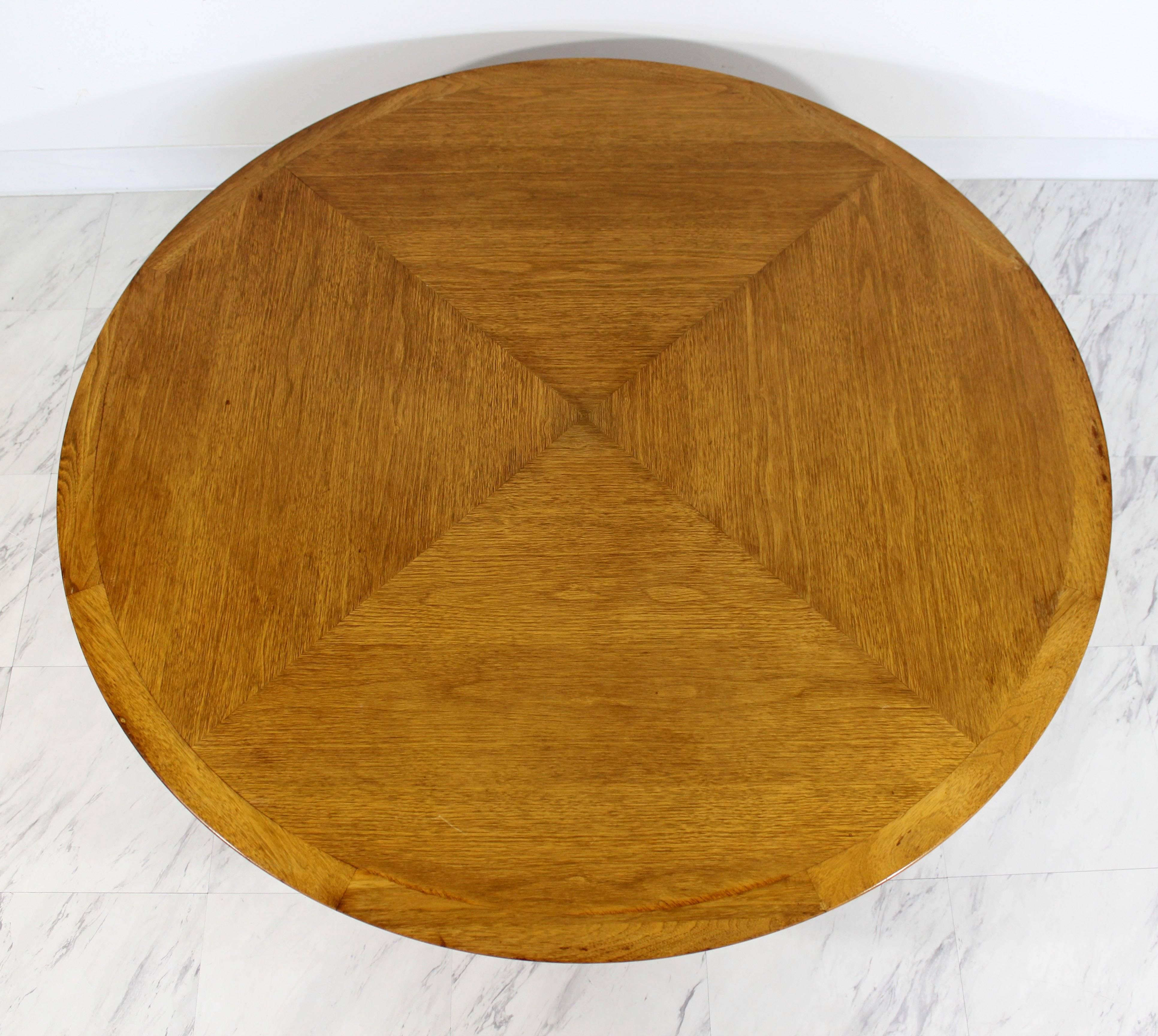 Mid-20th Century Mid-Century Modern John Van Koert for Drexel Round Walnut Spindle Coffee Table