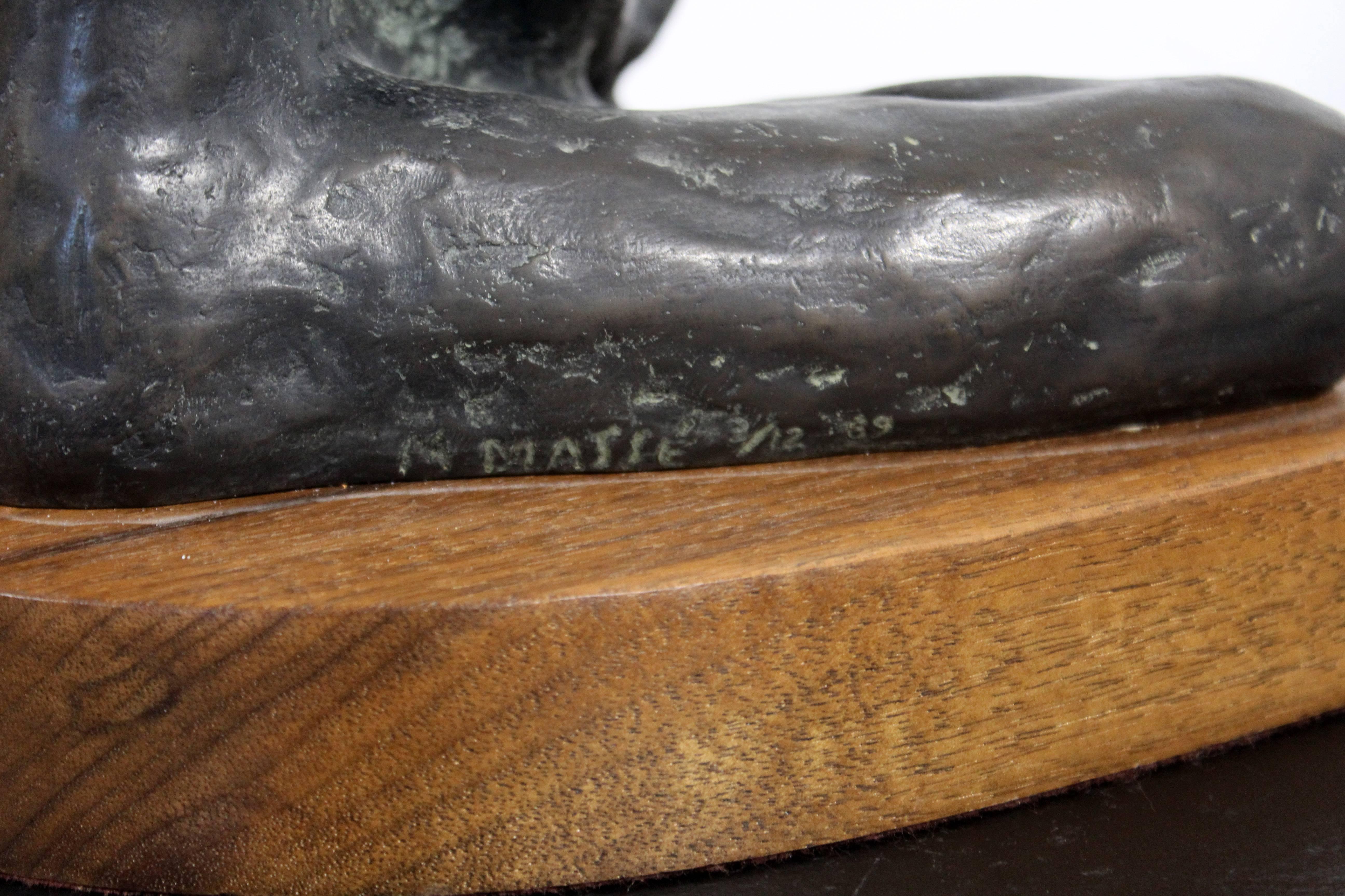 Late 20th Century Despair Bronze Figurative Table Sculpture by Charles Masse 3/12, 1989