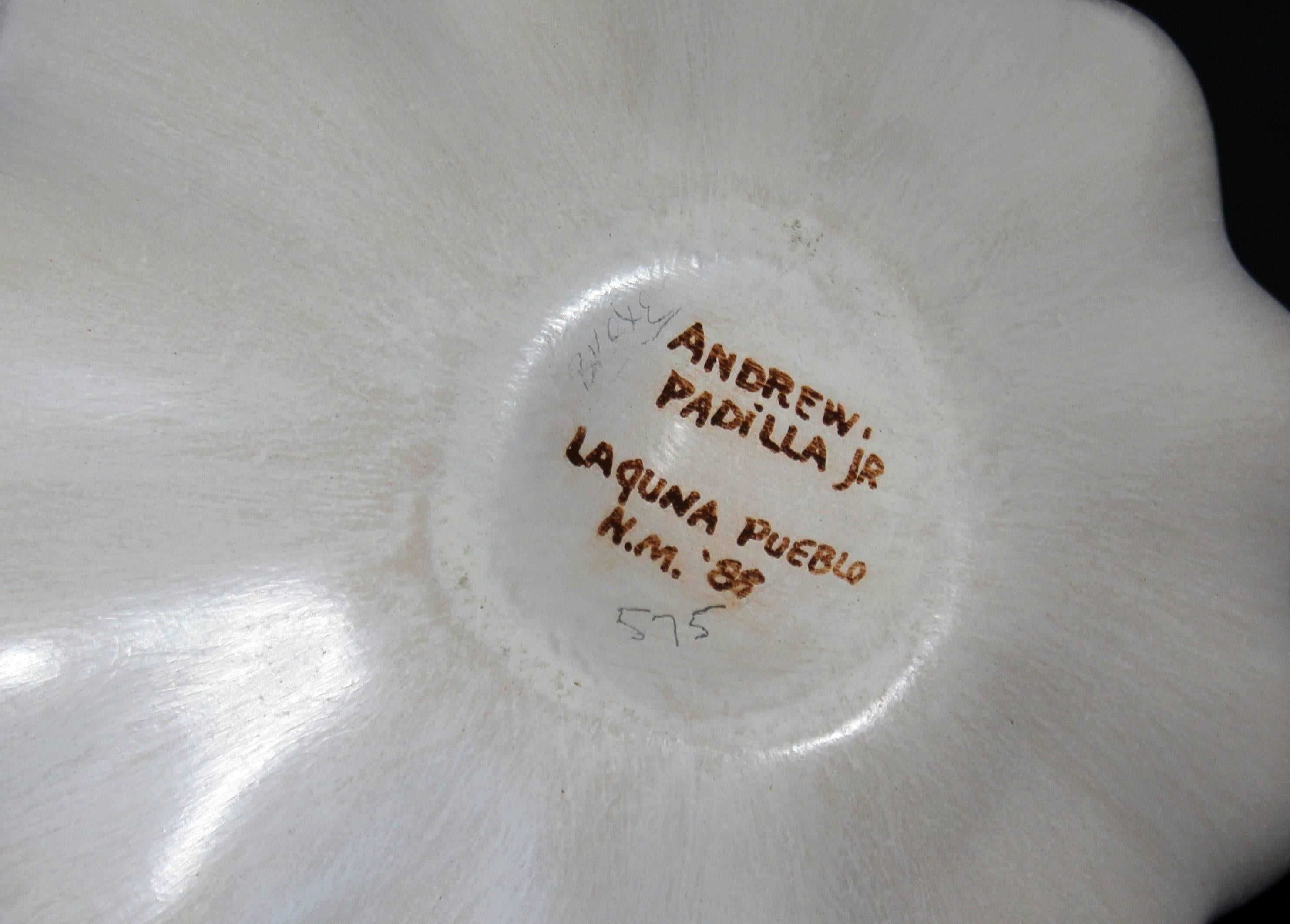 Contemporary Andrew Padilla Jr. Laquna Pueblo Ceramic Melon Vessel Pottery 2