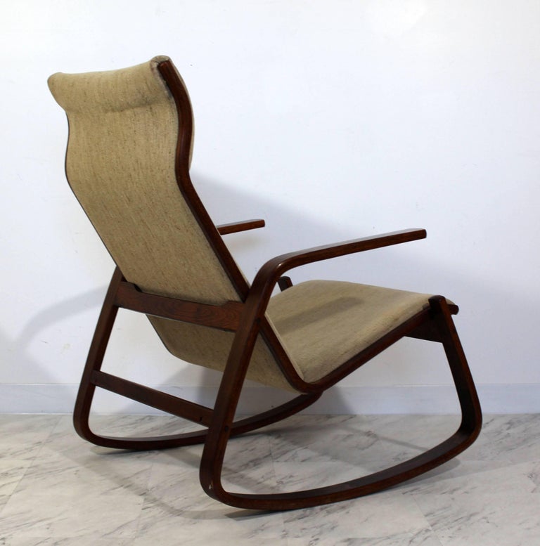 MidCentury Modern Bent Wood Rocker Rocking Chair Ingmar Relling