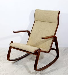 Mid-Century Modern Bent Wood Rocker Rocking Chair Ingmar Relling Westnofa, 1960s