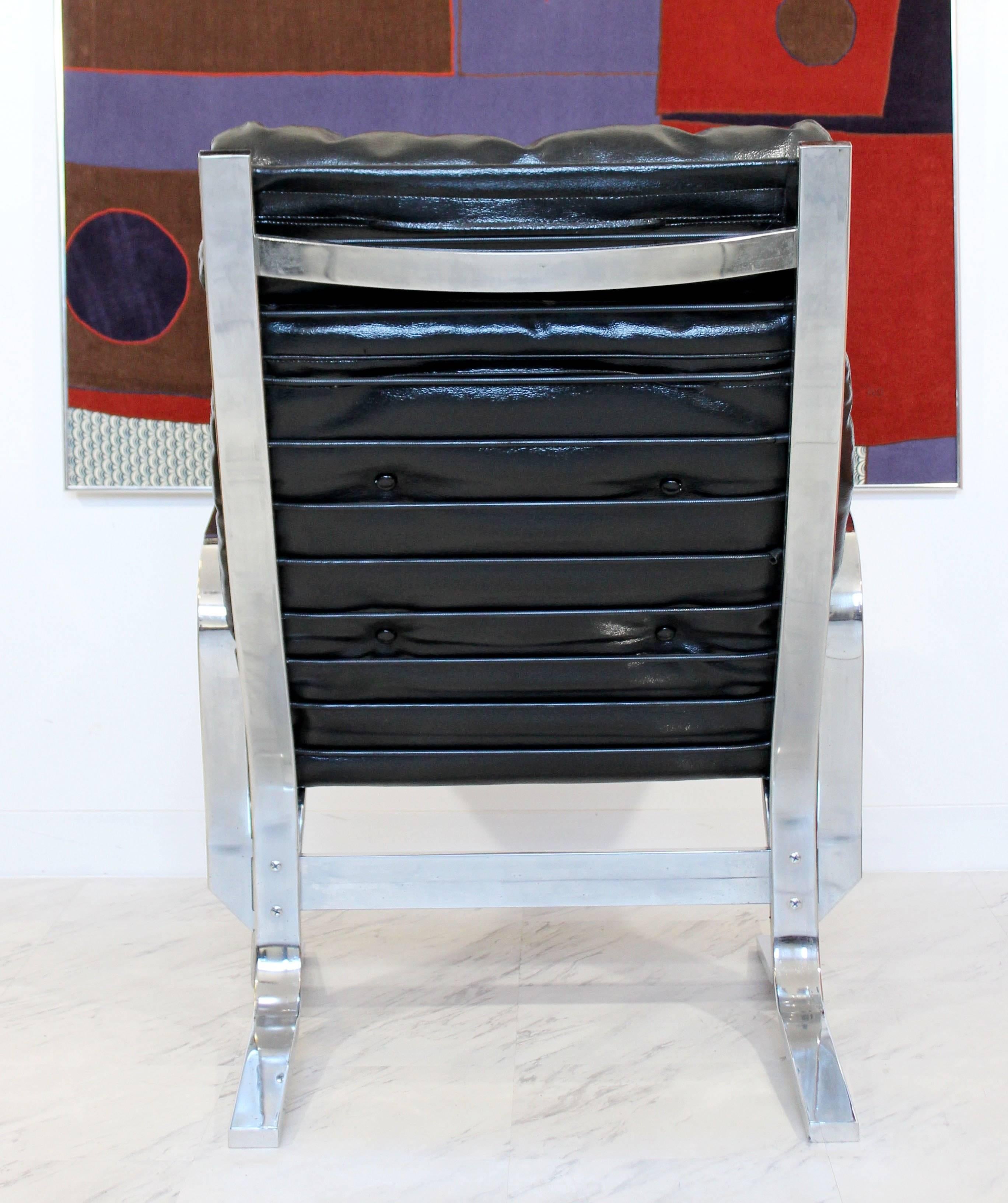 Mid-Century Modern Ingmar Relling Westnofa Style Chrome Wave Lounge Chair 2