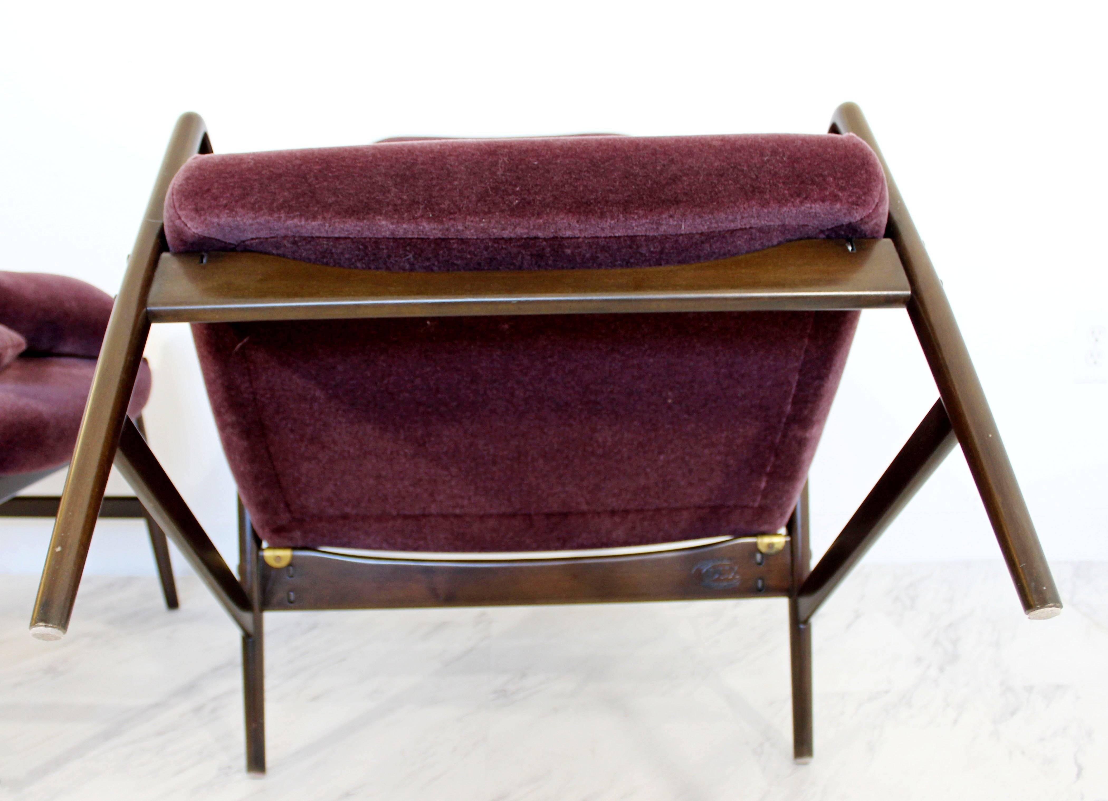 Mid-Century Modern DUX High Back Reclining Lounge Chair & Ottoman, Sweden, 1960s 2