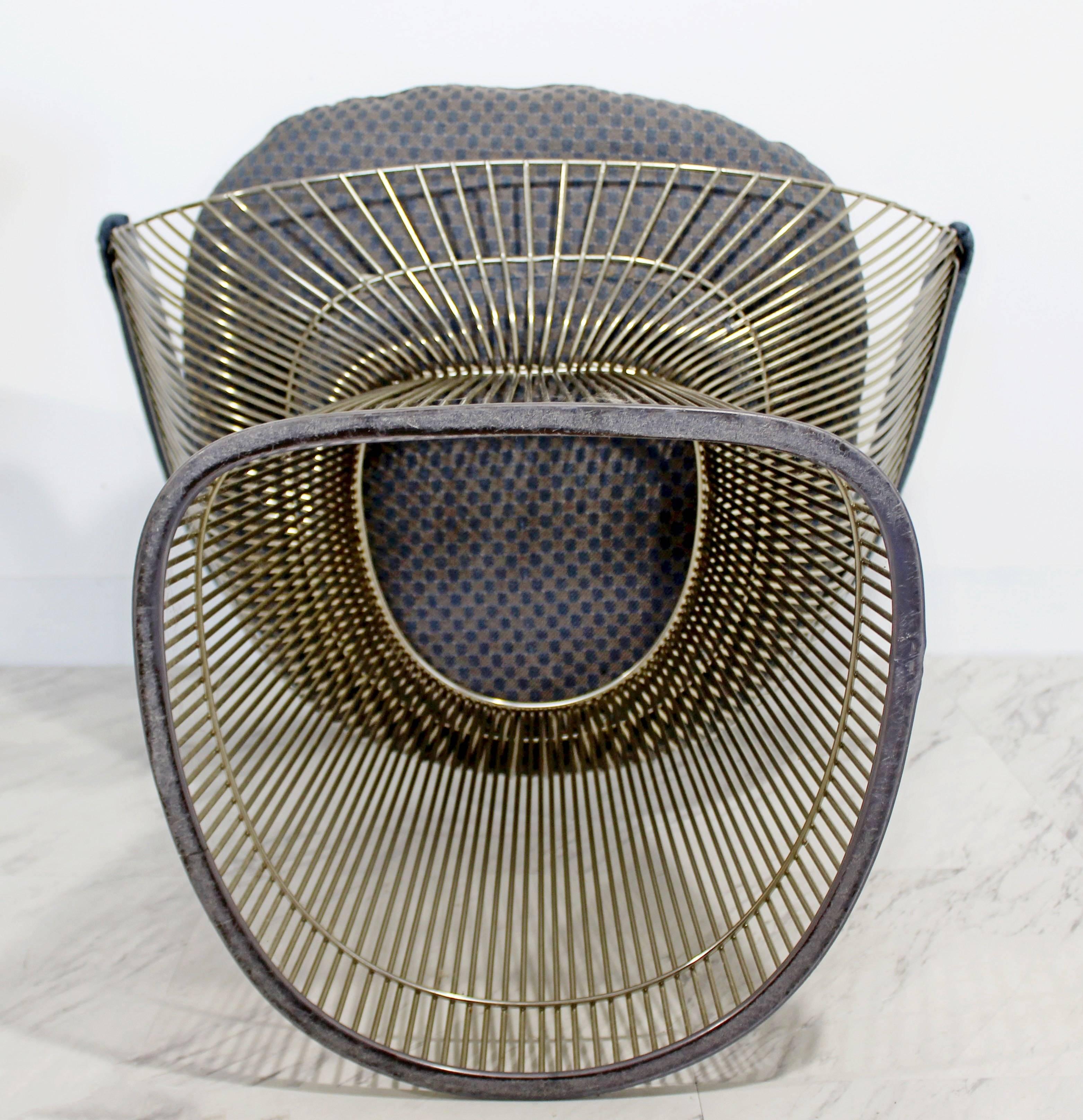 Mid-Century Modern Pair of Stainless Steel Warren Platner Wire Armchairs, 1960s 4