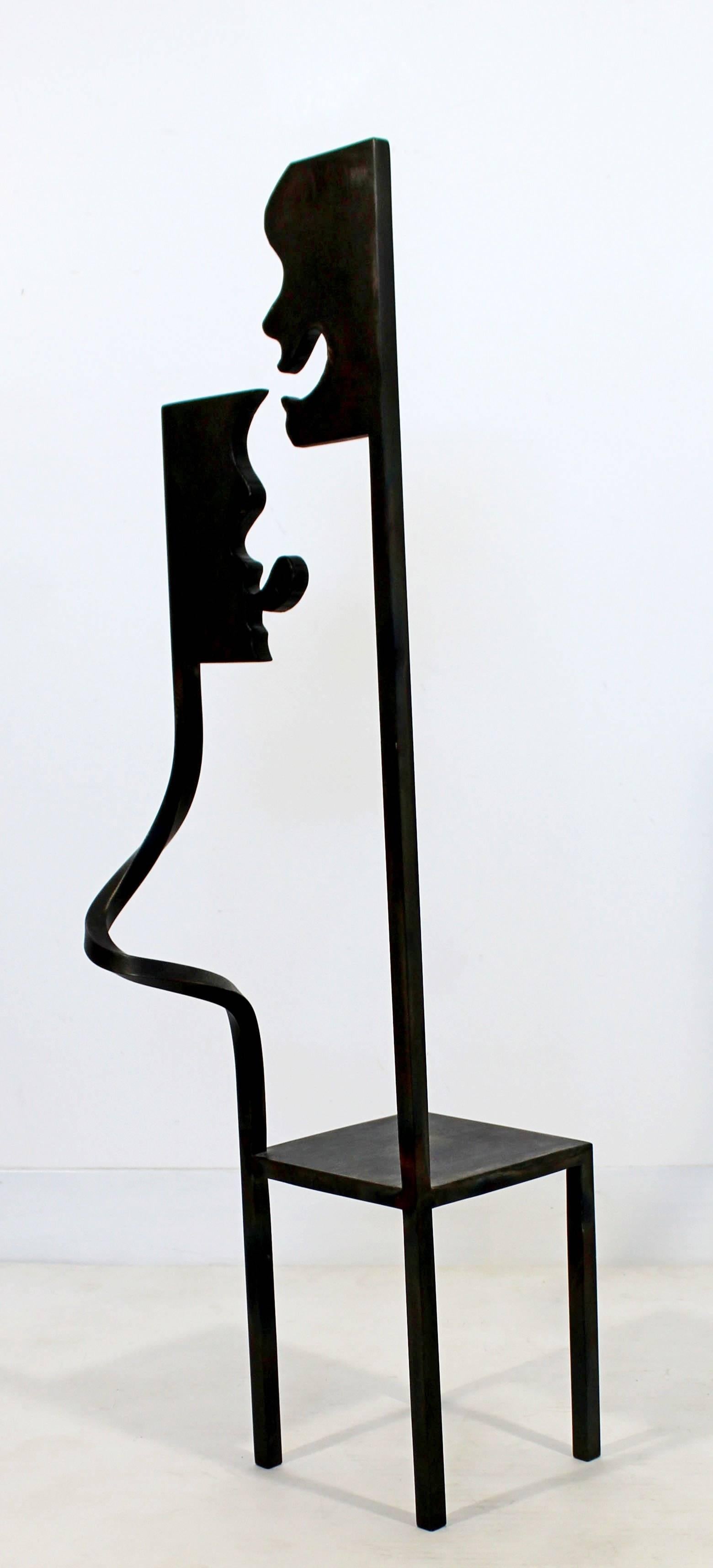 Contemporary Modern Metal Chair Art Sculpture Signed & Dated by Gary Kulak 1990s 1