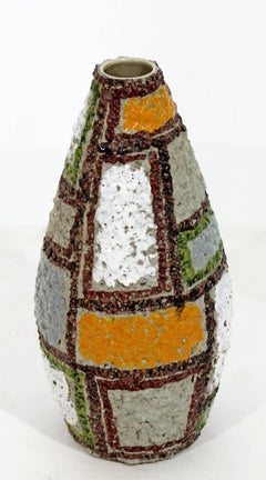 Vintage Mid-Century Modern Raymor Patchwork Ceramic Vase Fratelli Fanciullacci