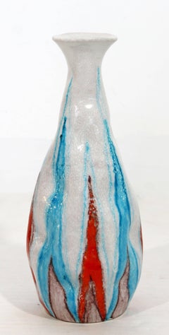 Mid-Century Modern Goodfriend Italy Salt Glaze Bitossi Ceramic Vase Signed